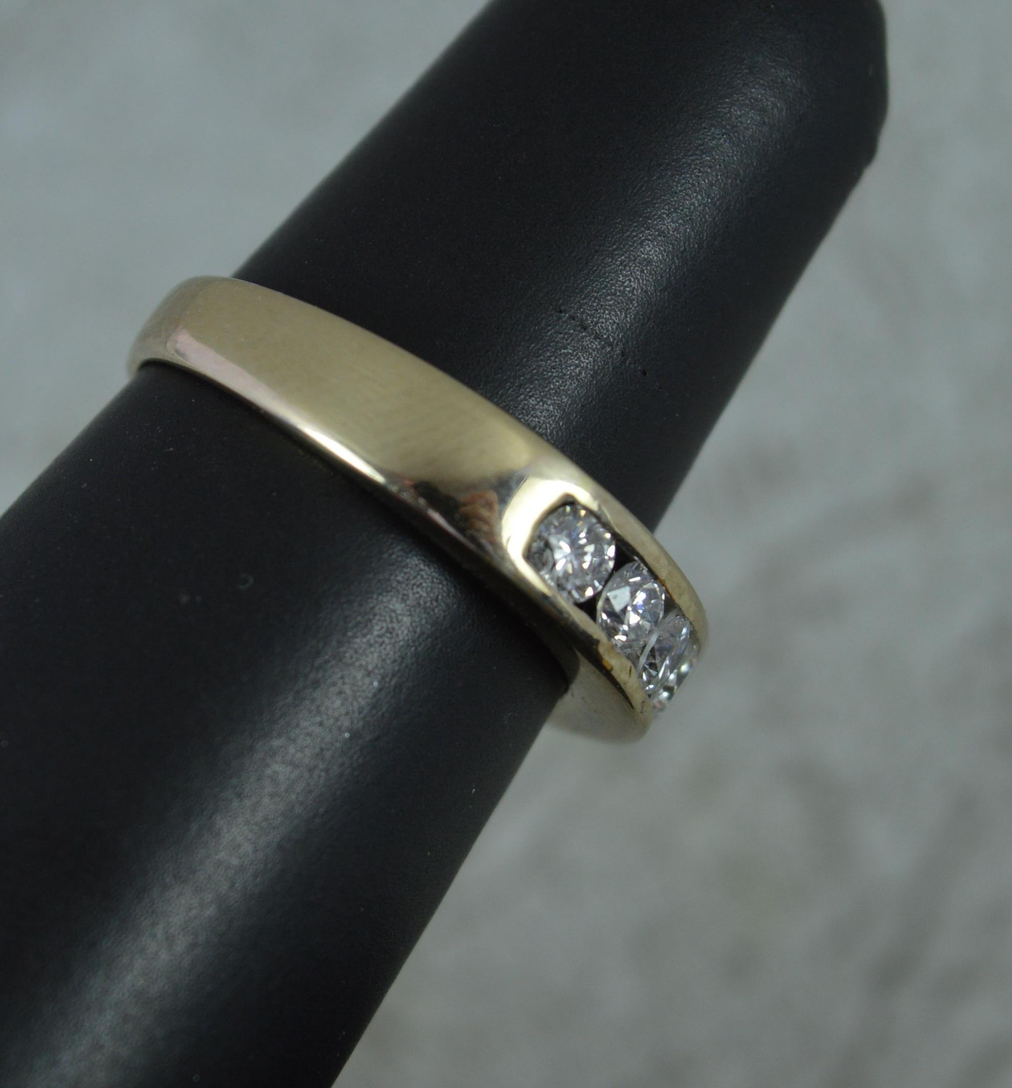 Vs 0.6ct Diamond and 18ct Gold Half Eternity Stack Ring For Sale 6