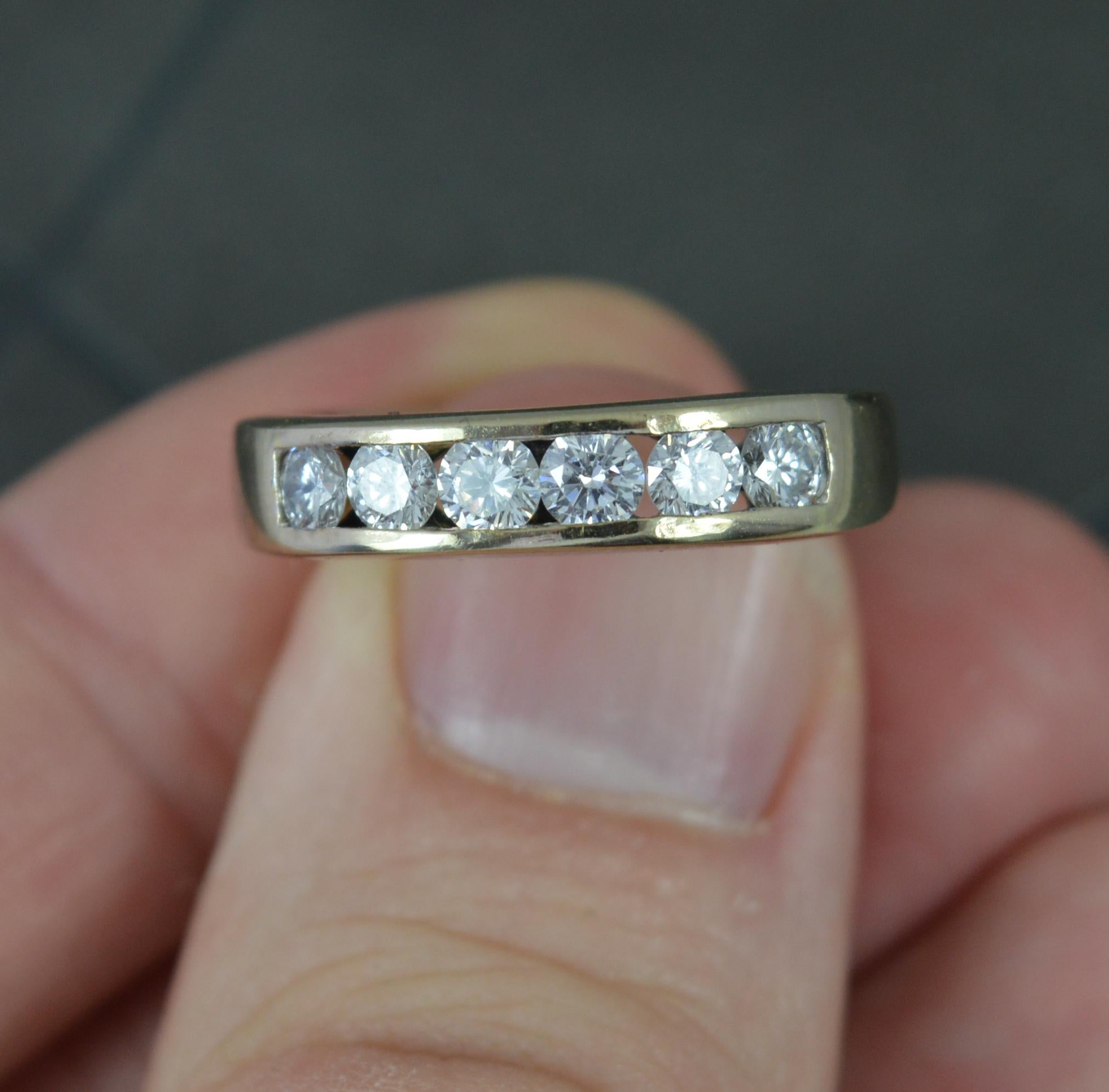 Vs 0.6ct Diamond and 18ct Gold Half Eternity Stack Ring 3