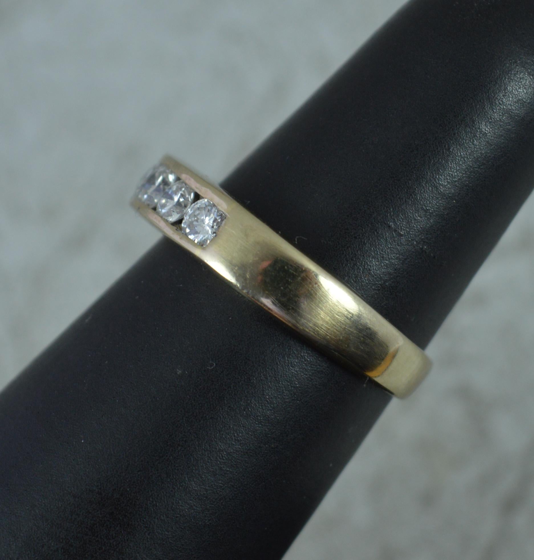 Vs 0.6ct Diamond and 18ct Gold Half Eternity Stack Ring 4