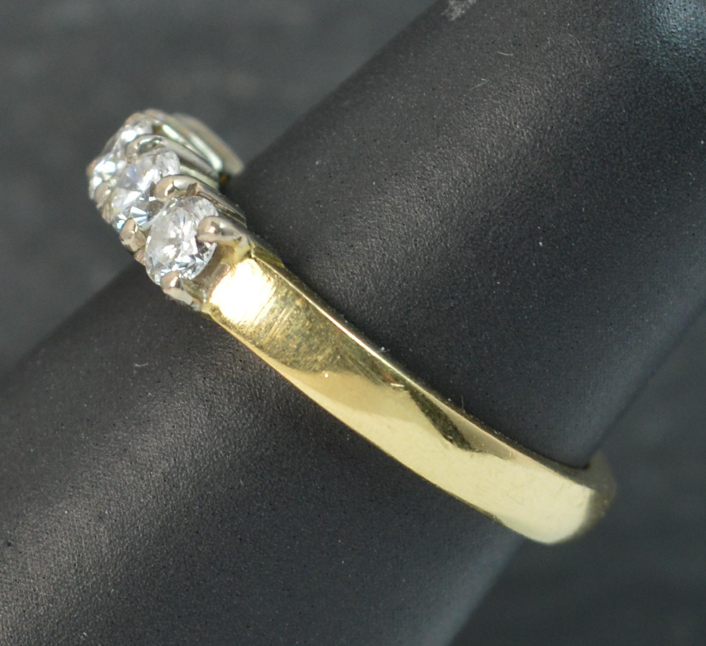 VS 0.75 Carat Diamond 18 Carat Gold Five-Stone Half Eternity Stack Ring 2