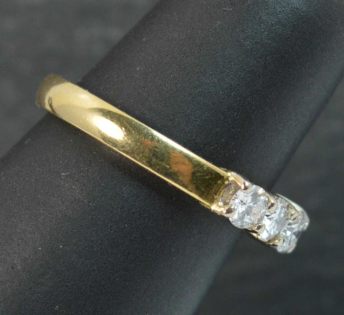 VS 0.75 Carat Diamond 18 Carat Gold Five-Stone Half Eternity Stack Ring 4