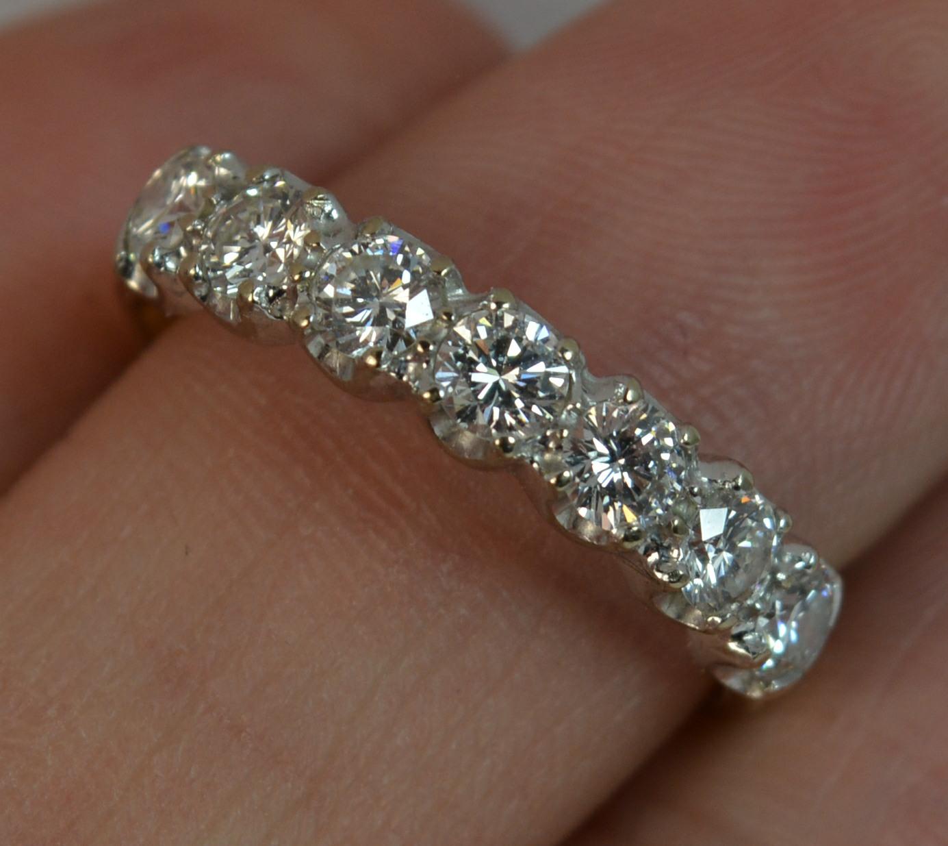VS 0.75 Carat Diamond 18 Carat Gold Half Eternity Stack Ring In Good Condition In St Helens, GB