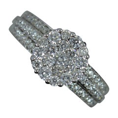 Vs 1,00ct Diamant und Platin Rae Cluster-Ring