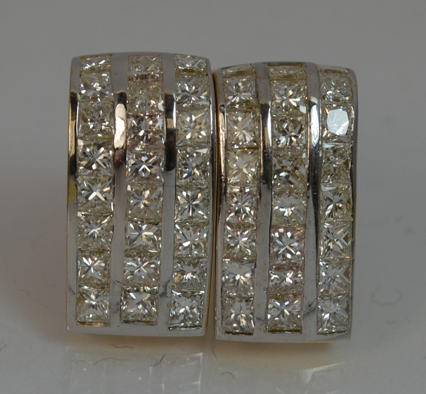 VS 5.00 Carat Diamond 18 Carat Gold Ladies Cluster Earrings D1858 4