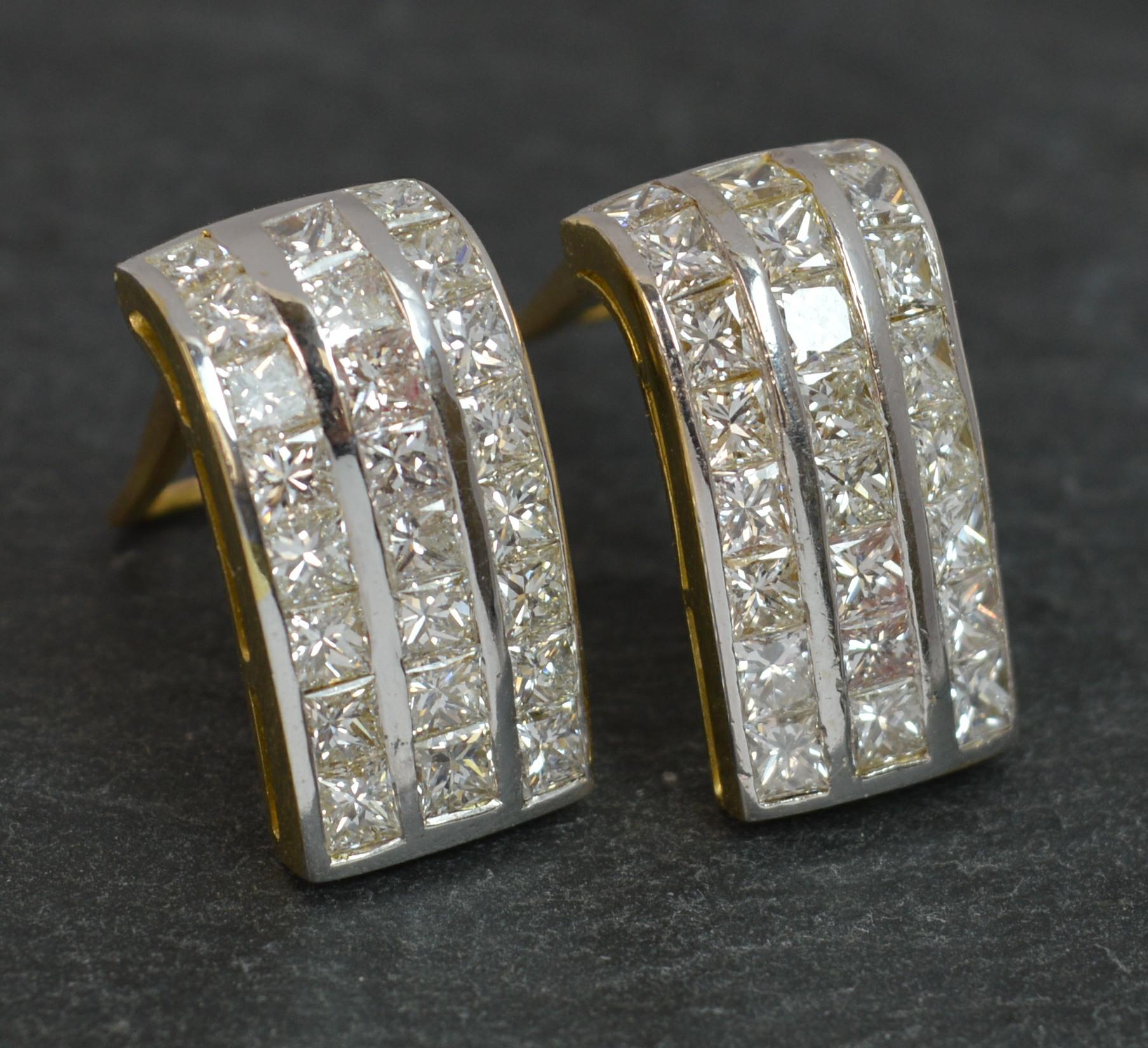 VS 5.00 Carat Diamond 18 Carat Gold Ladies Cluster Earrings D1858 6
