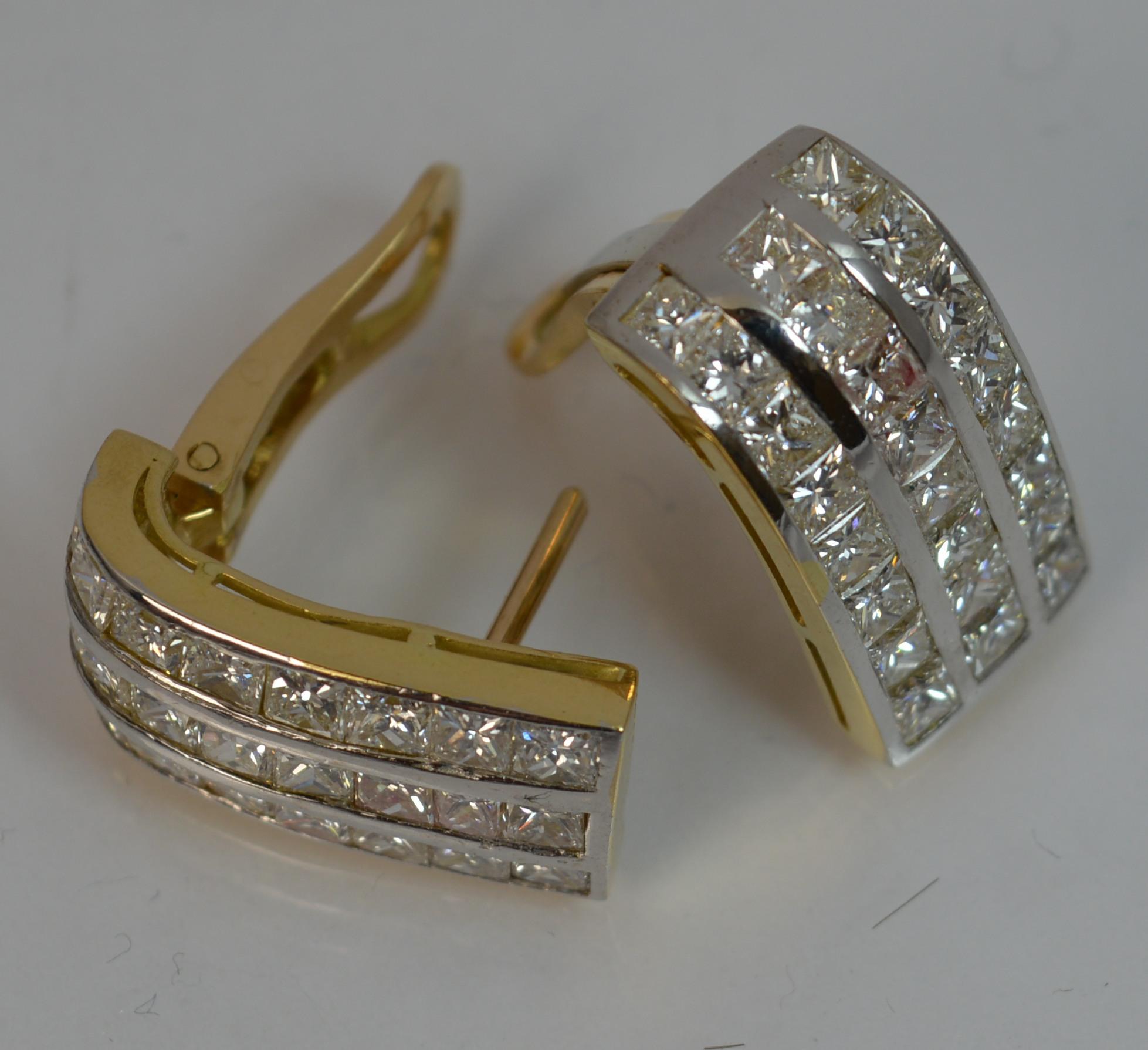 VS 5.00 Carat Diamond 18 Carat Gold Ladies Cluster Earrings D1858 2