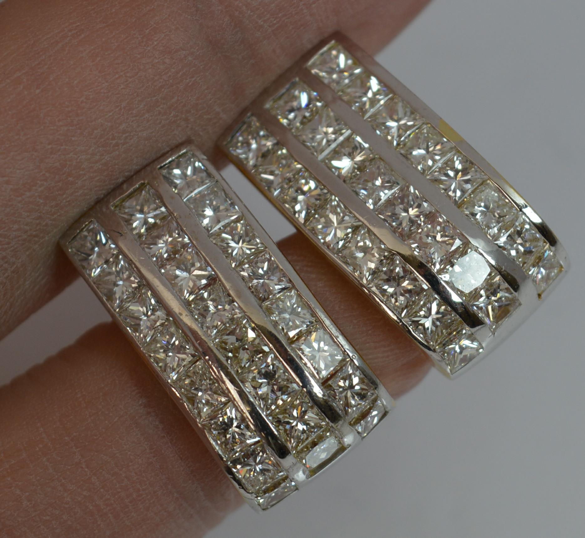 VS 5.00 Carat Diamond 18 Carat Gold Ladies Cluster Earrings D1858 3