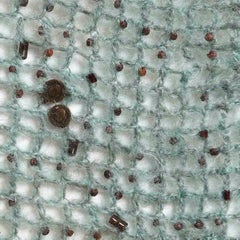 Vanda Smith Shawl - Hand Crocheted Mohair - Hand Beaded Vintage Trinkets & Gems