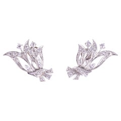 Vintage VS Diamond Palladium Earrings