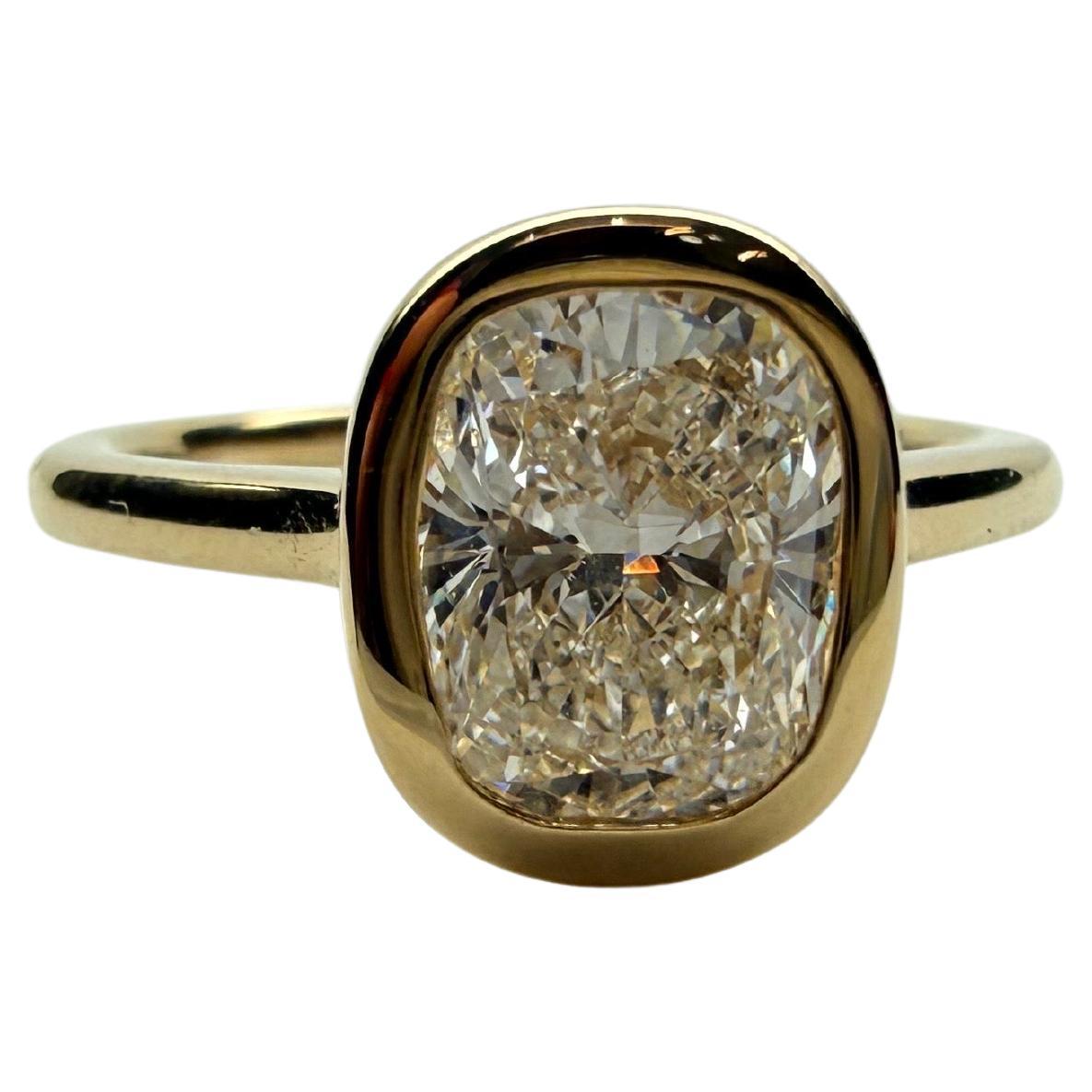 Anello di fidanzamento di purezza VS1 Anello con diamante di colore G Anello con diamante a castone in oro 18KT