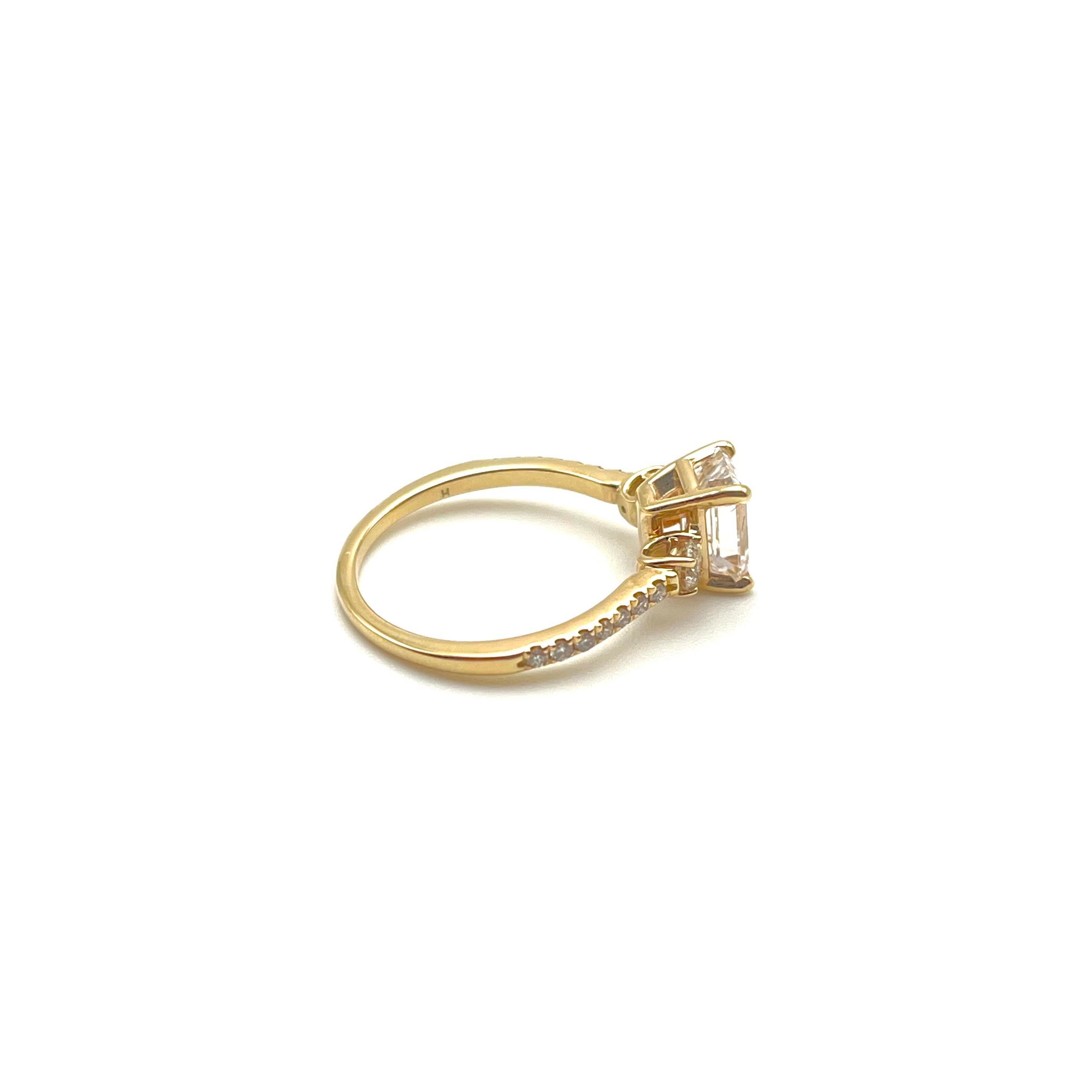 Anello di fidanzamento con diamante VS2 da 1,28 carati in vendita 1
