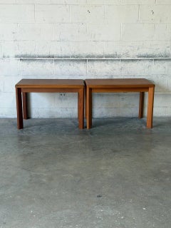 VSM Rectangular Side Tables Set of 2 Solid Teak Danish Mid-Century Modern 1960s