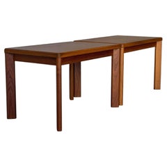 VSM Rectangular Side Tables Set of 2 Solid Teak Danish Mid-Century Modern 1960s