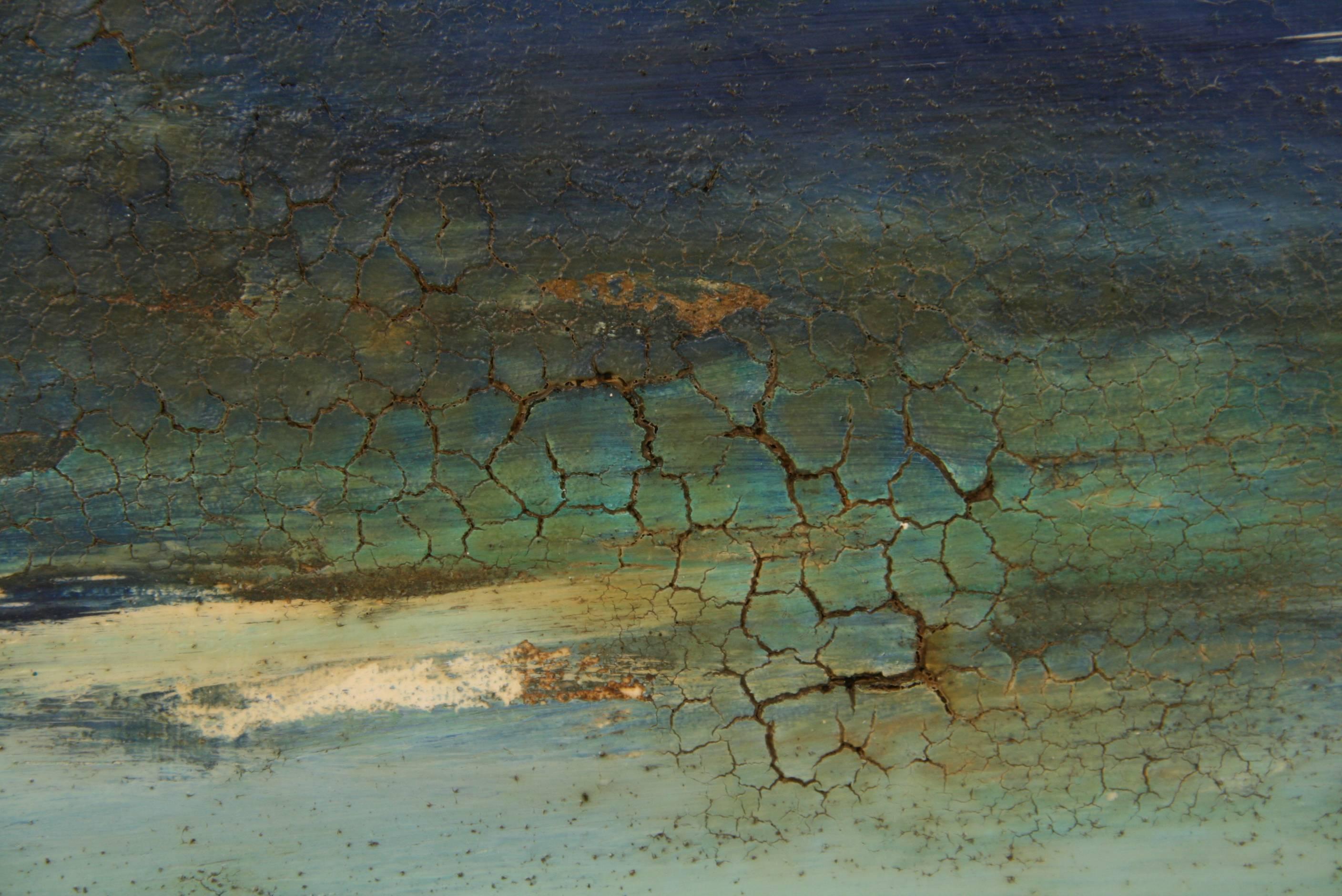 Pittura impressionista californiana di paesaggi marini - Abstract Painting Grigio di V.Stewart