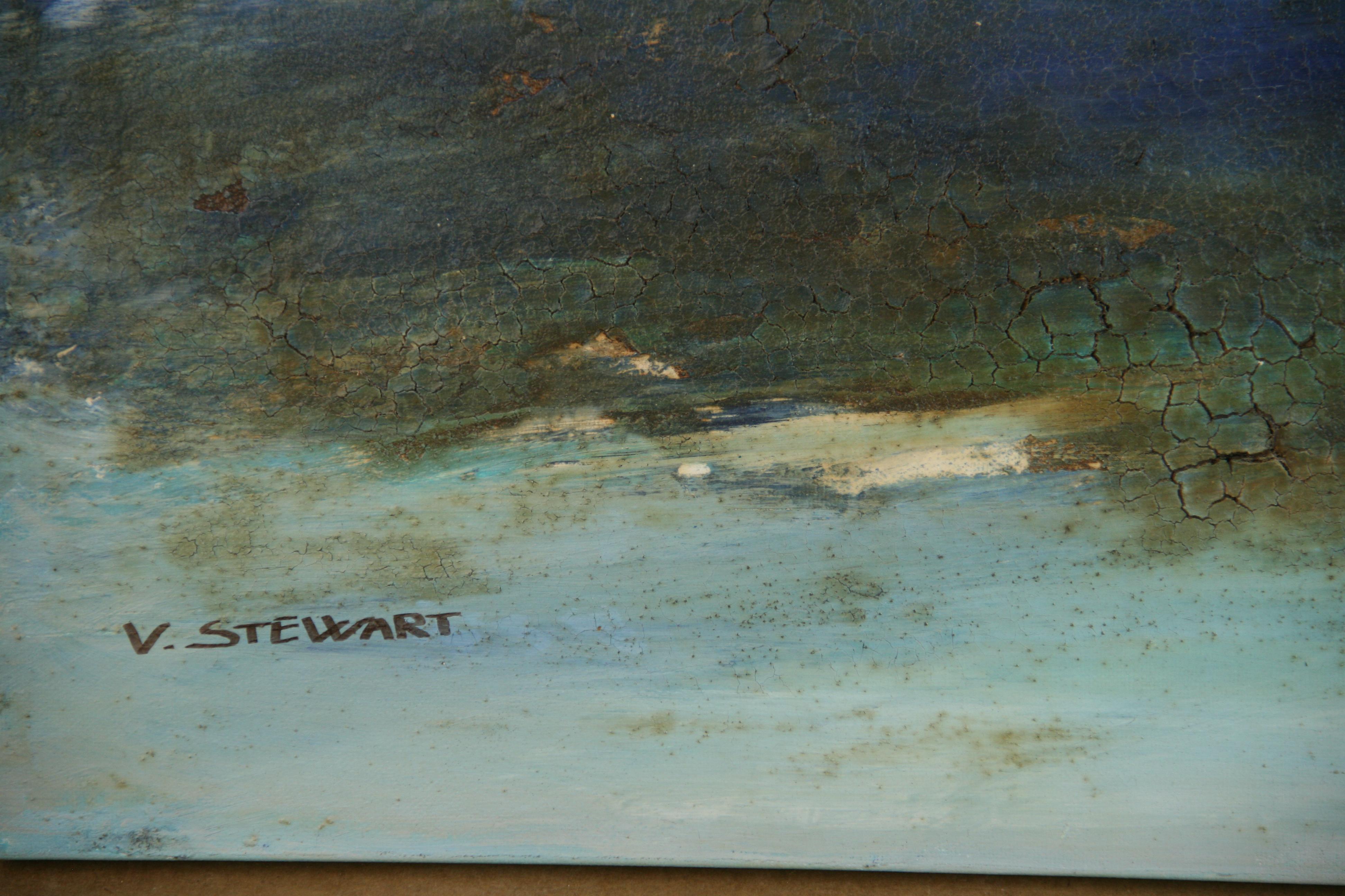 Pittura impressionista californiana di paesaggi marini in vendita 2
