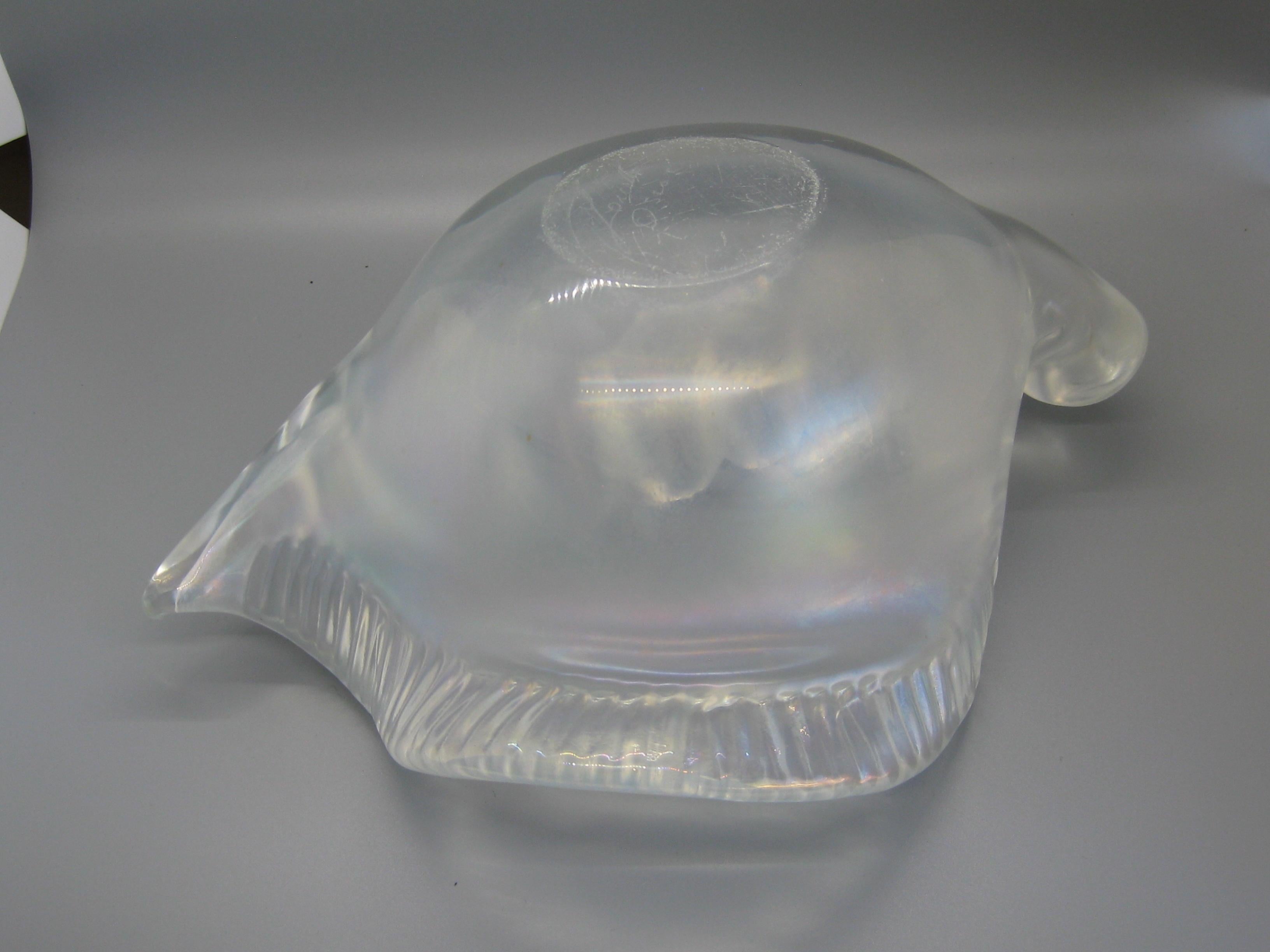 Sculpture en verre d'art de Murano en forme de coquille de conque irisée, Oscar Zanetti, Italie en vente 4