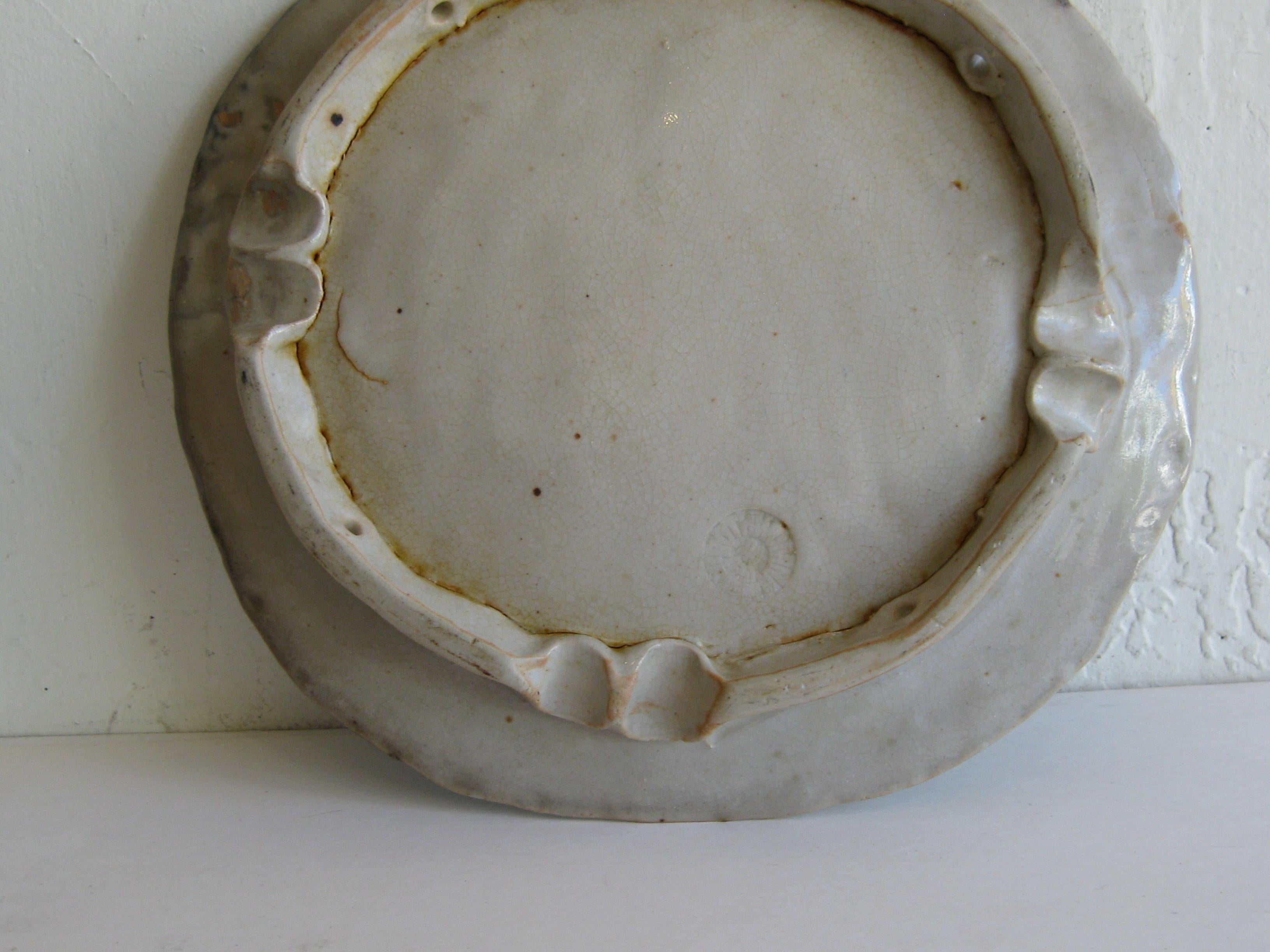 Vtg 1960's Janet Rothwoman California Studio Art Pottery Slab Plate Placa en venta 3