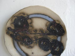 Vtg 1960's Janet Rothwoman California Studio Art Pottery Slab Plate Plaque