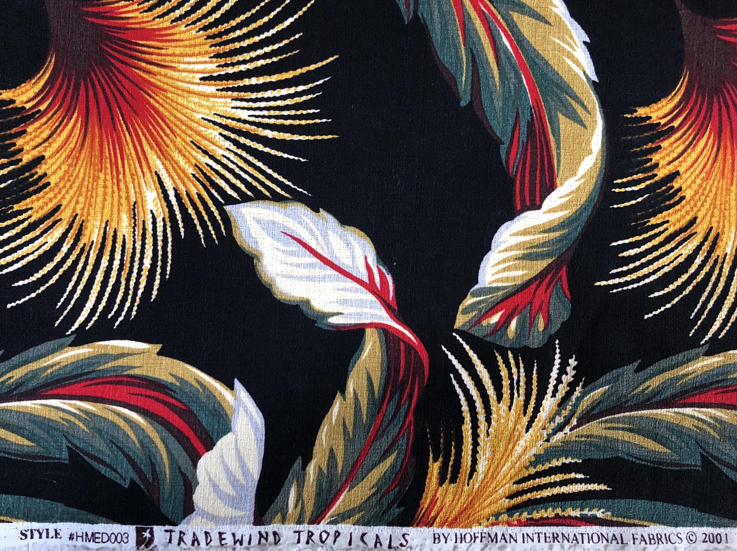 tropical print cotton fabric