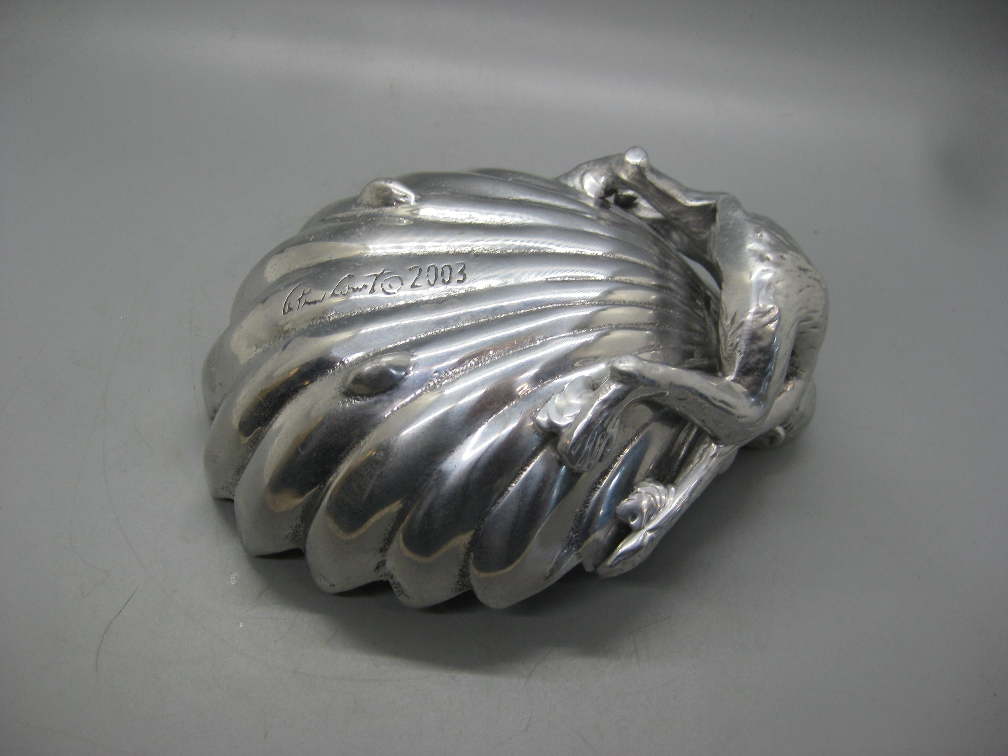 Bol figuratif singe en aluminium Arthur Court Collection Safari, Vtg 2003 en vente 5