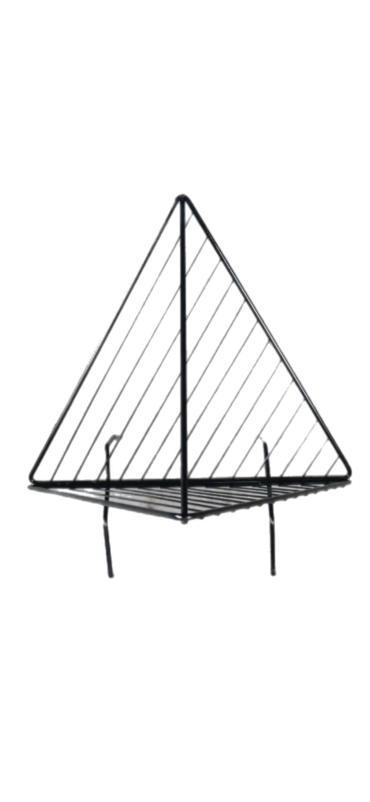 WVtg Abstract Mathieu Matégot insp Mid Century Magazine Vinyl Album Holder Rack In Good Condition For Sale In St.Petersburg, FL