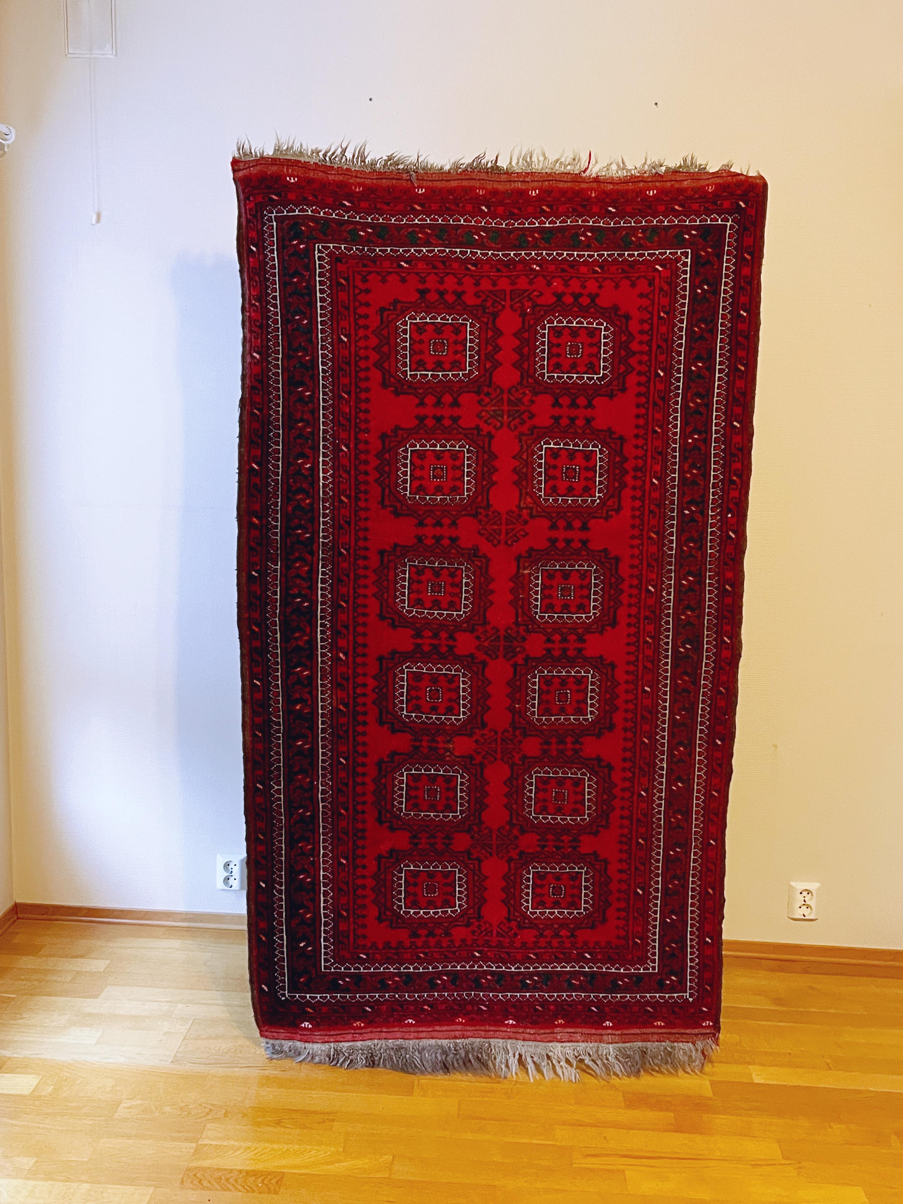VTG Afghan / Persian Baluch / Bokhara Tapis de laine noué à la main, 195x106cm, c.1950s. en vente 5