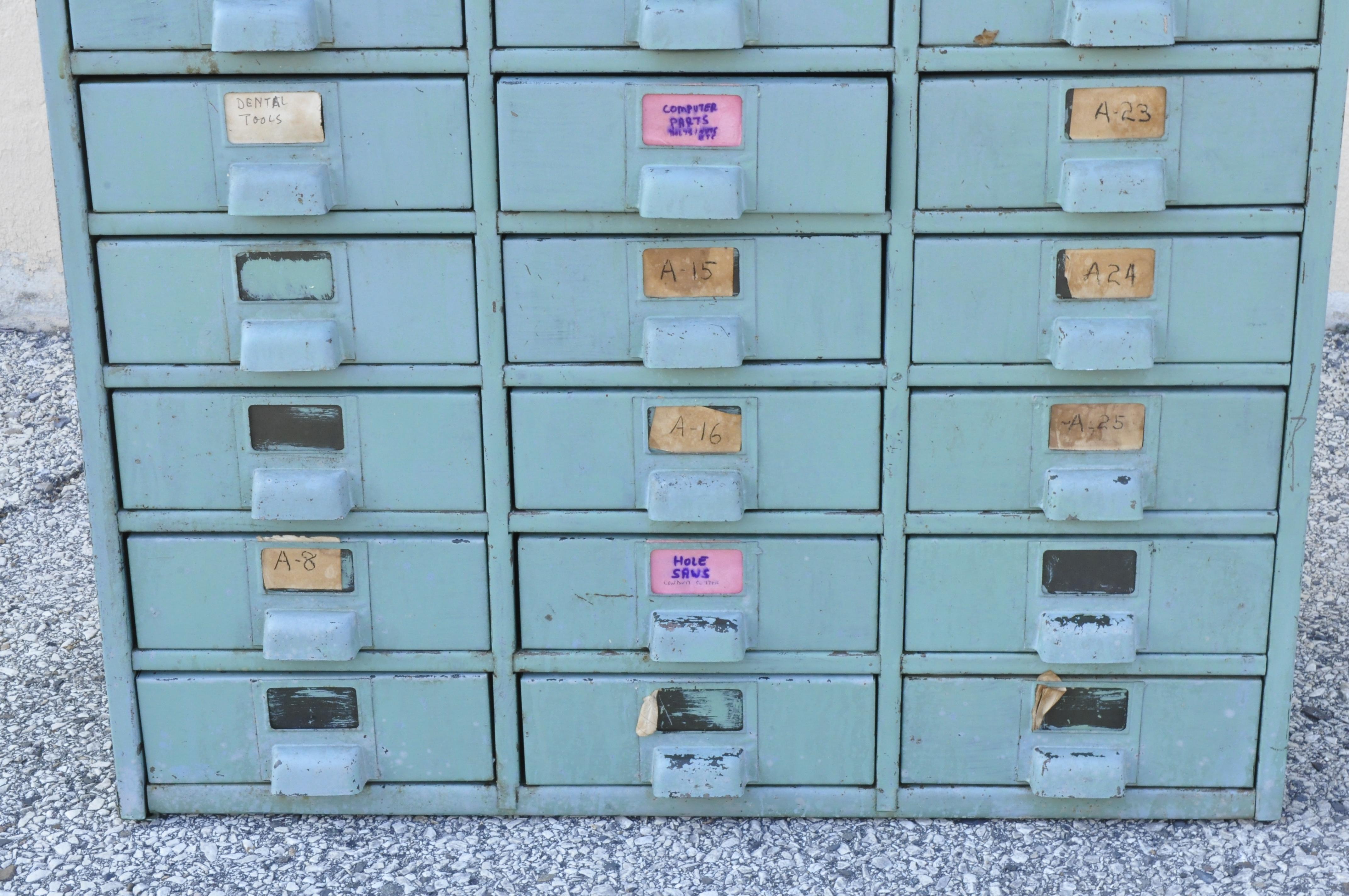 industrial metal cabinet with drawers