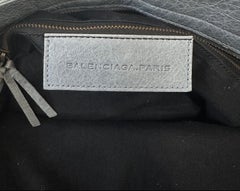 VTG Balenciaga Classic Velo Crossbody Bag Ardoise Slate Grey Lambskin Y2K Moto