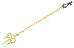 Vtg Brass Exmoor Pixie Fireplace Toasting Pitch Fork Pixy Elf Troll Fairy