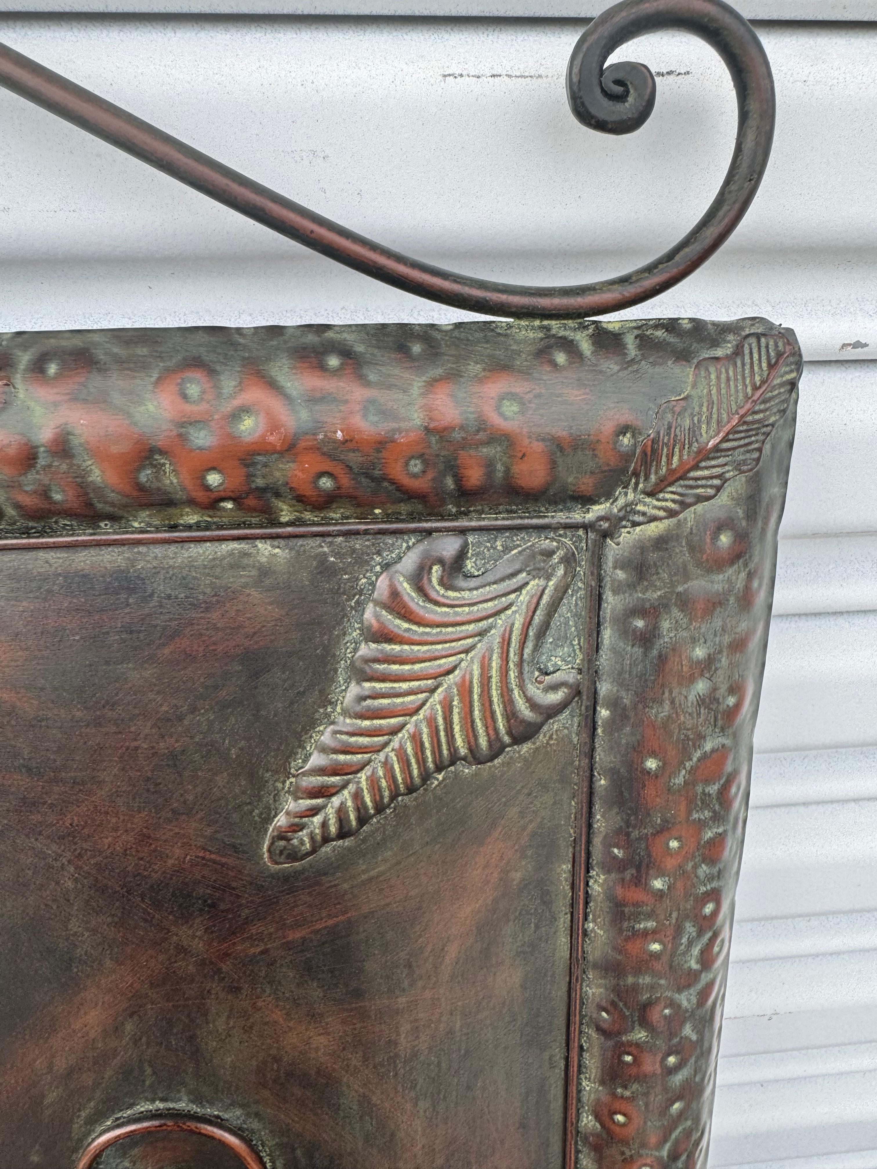 20th Century Vtg Copper Fire Screen 24
