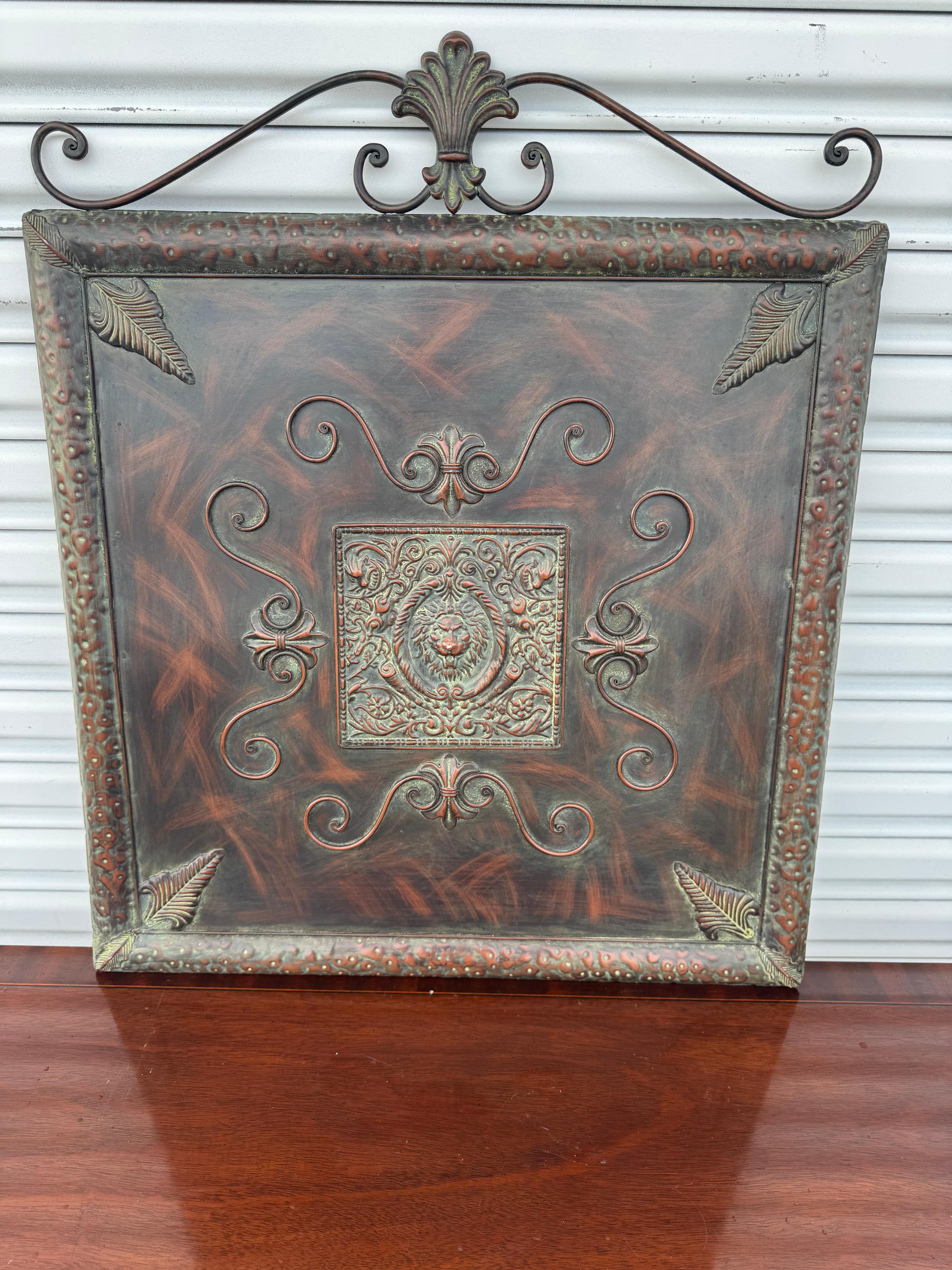 Vtg Copper Fire Screen 24