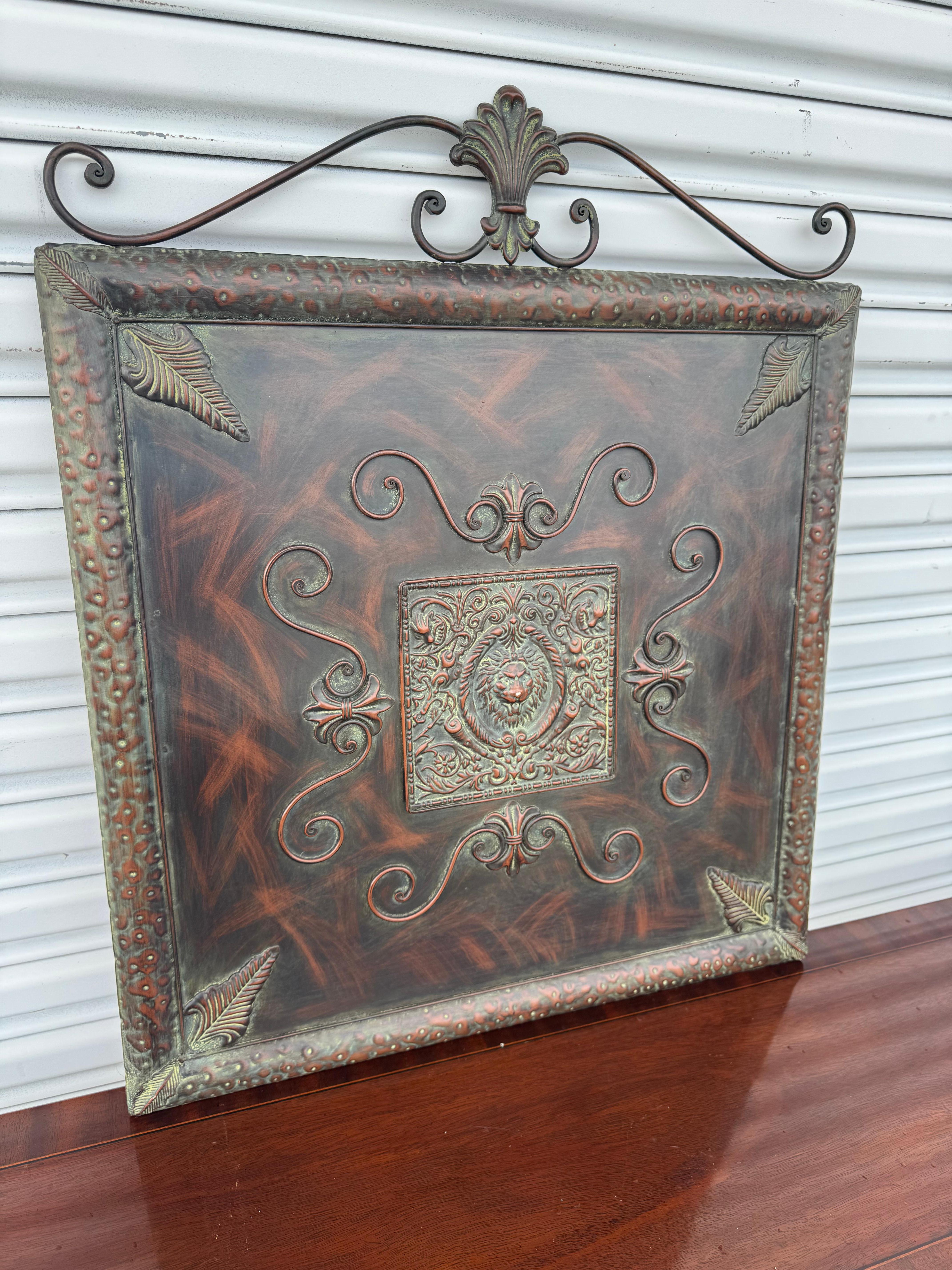 Vtg Copper Fire Screen 24