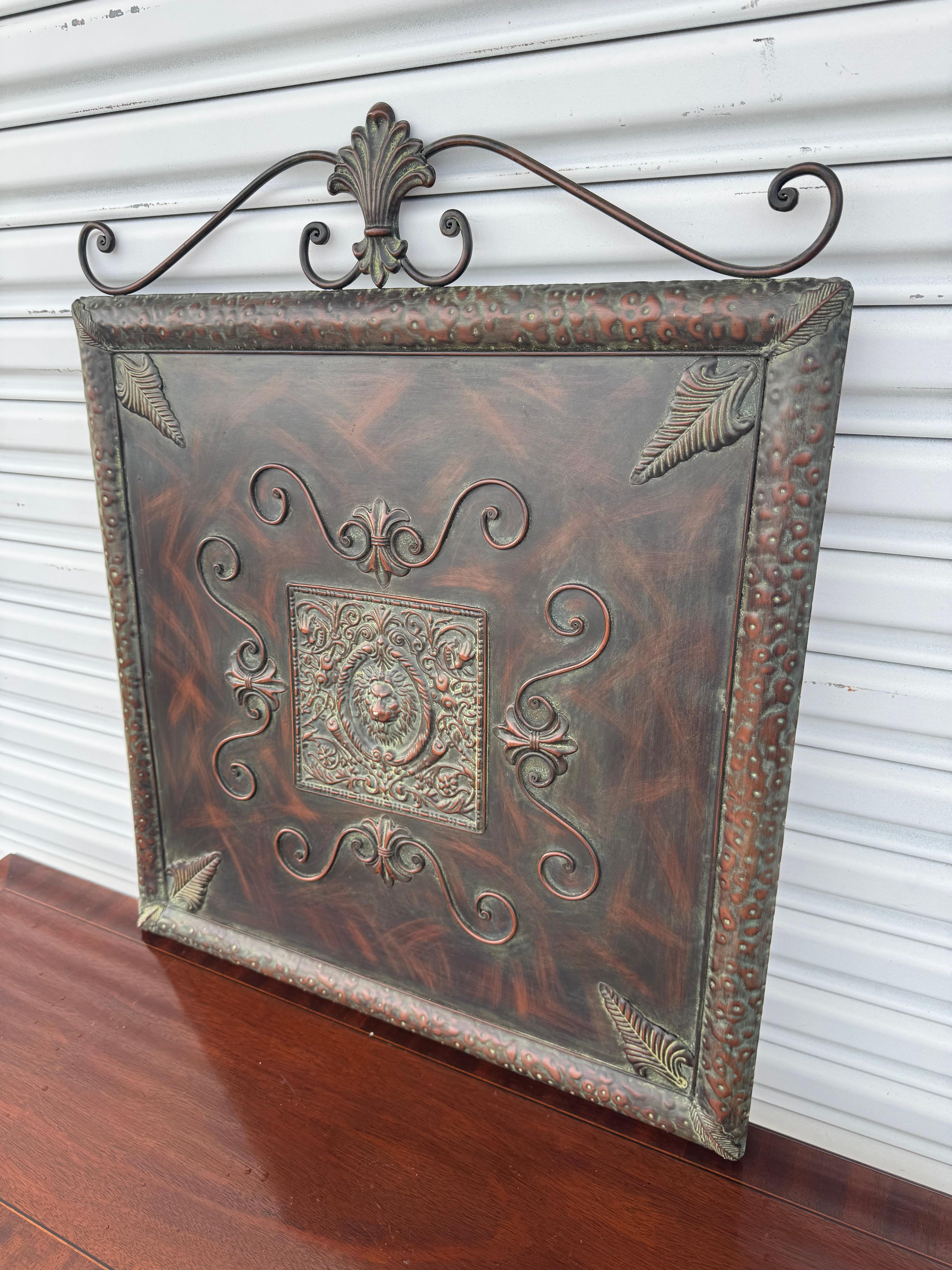 Vtg Copper Fire Screen 24