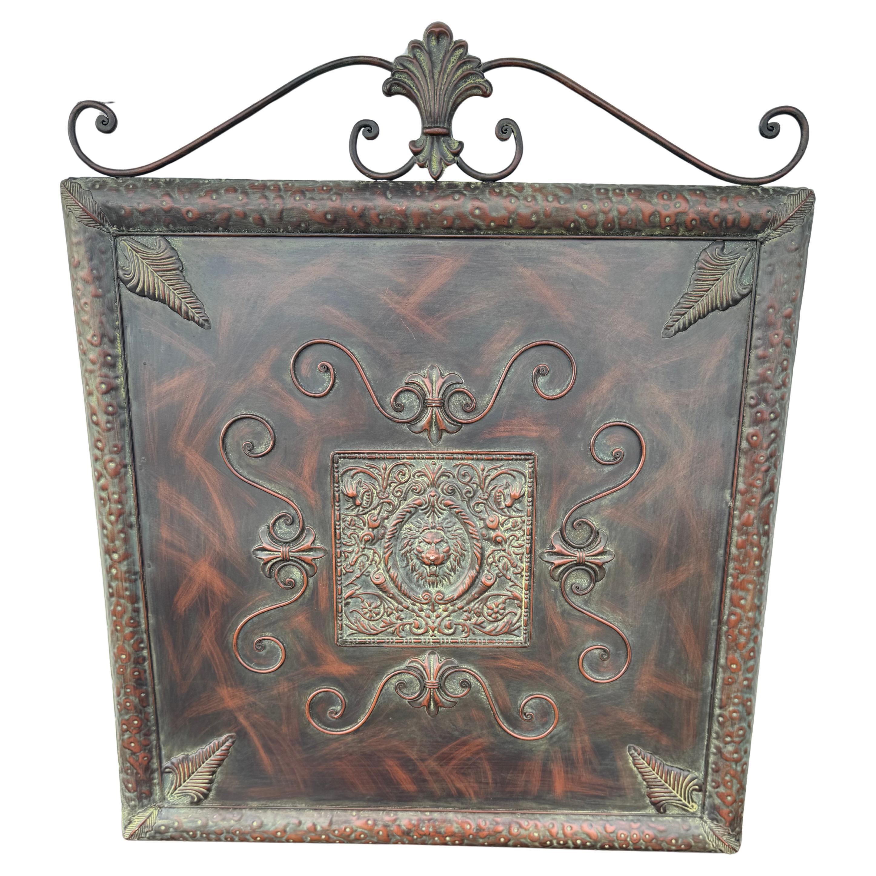Vtg Copper Fire Screen 24"x24" For Sale