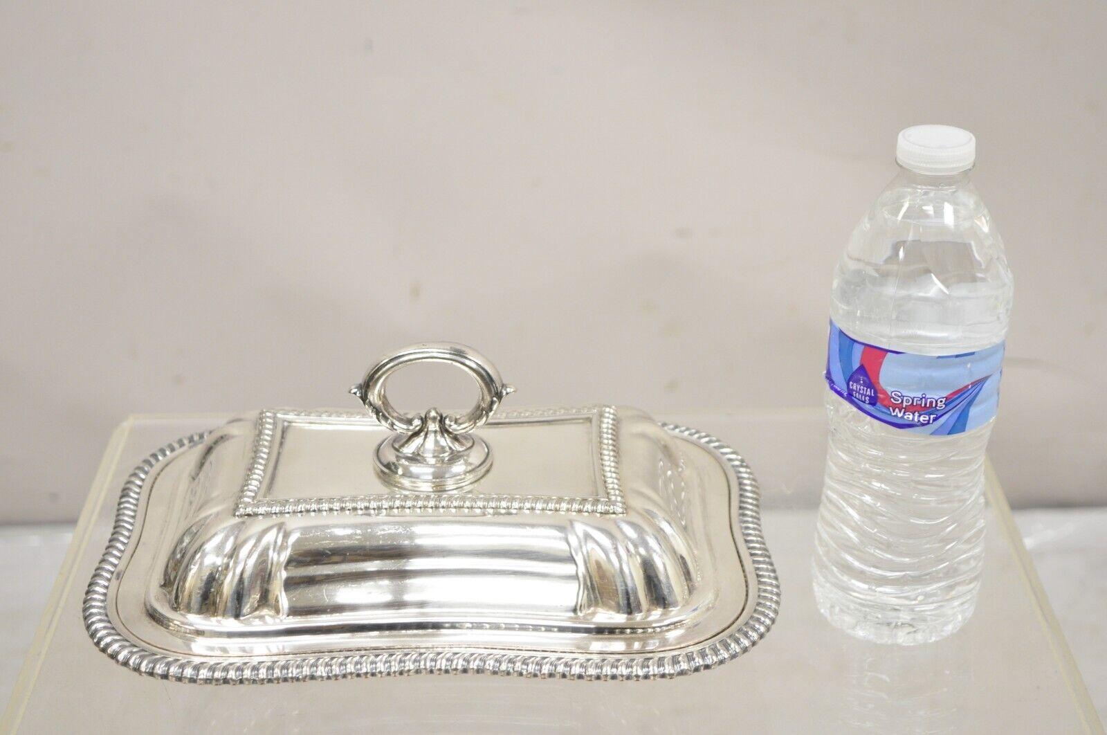 Vtg English Regency Style Silver Plated Lidded Vegetable Serving Platter Dish (Plat à légumes avec couvercle) en vente 6
