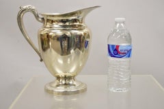 Pichet à eau de style victorien en argent plaqué cuivre Vtg English Silver Mfg Co
