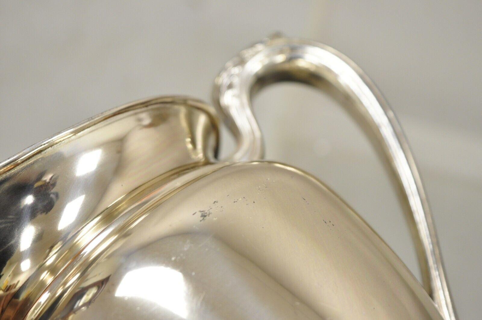 Vtg English Silver Mfg Co Silverplated Copper Tone Victorian Style Water Pitcher 1