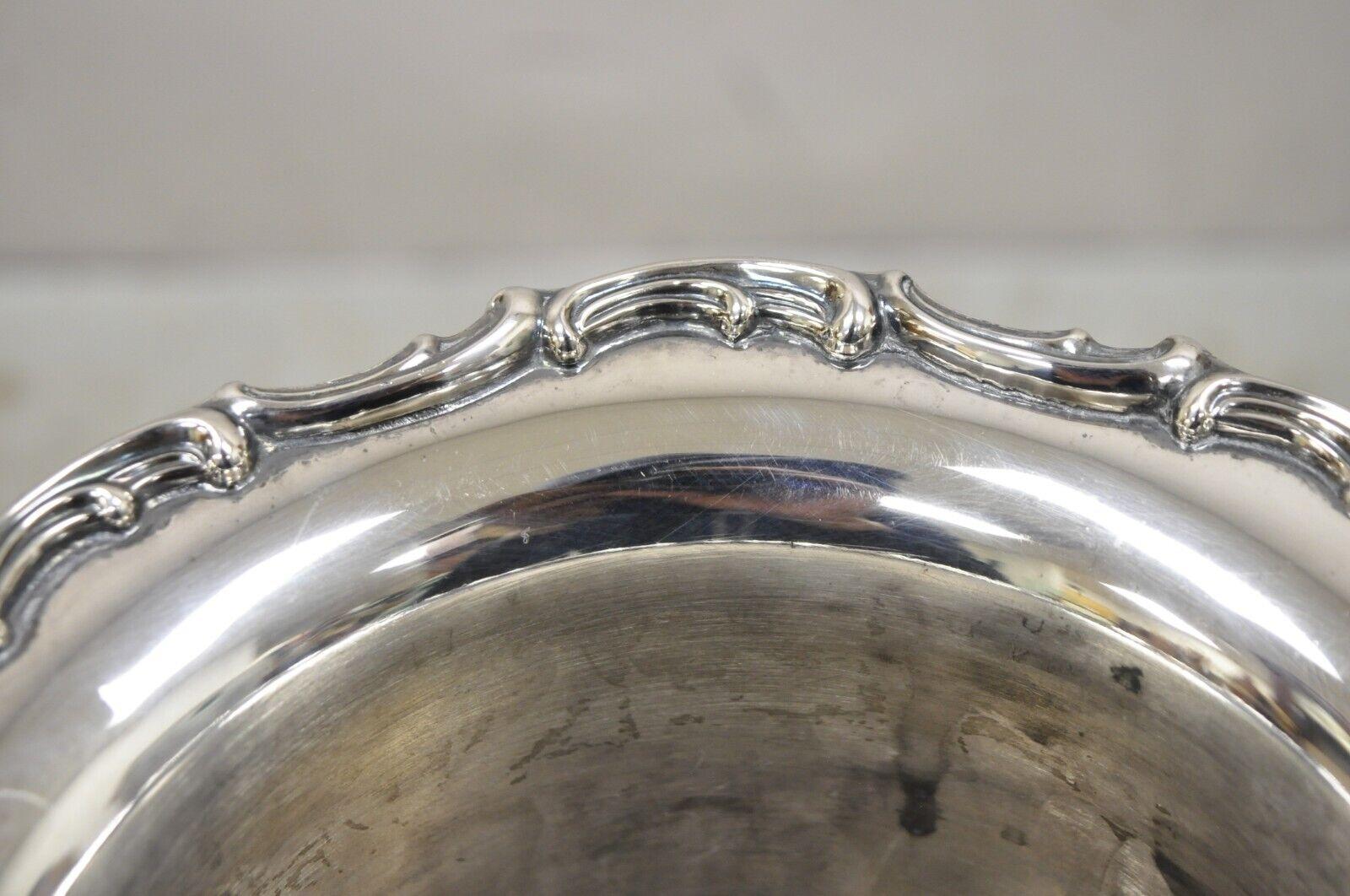 Placcato argento Secchiello da ghiaccio per champagne placcato in argento con incisione 