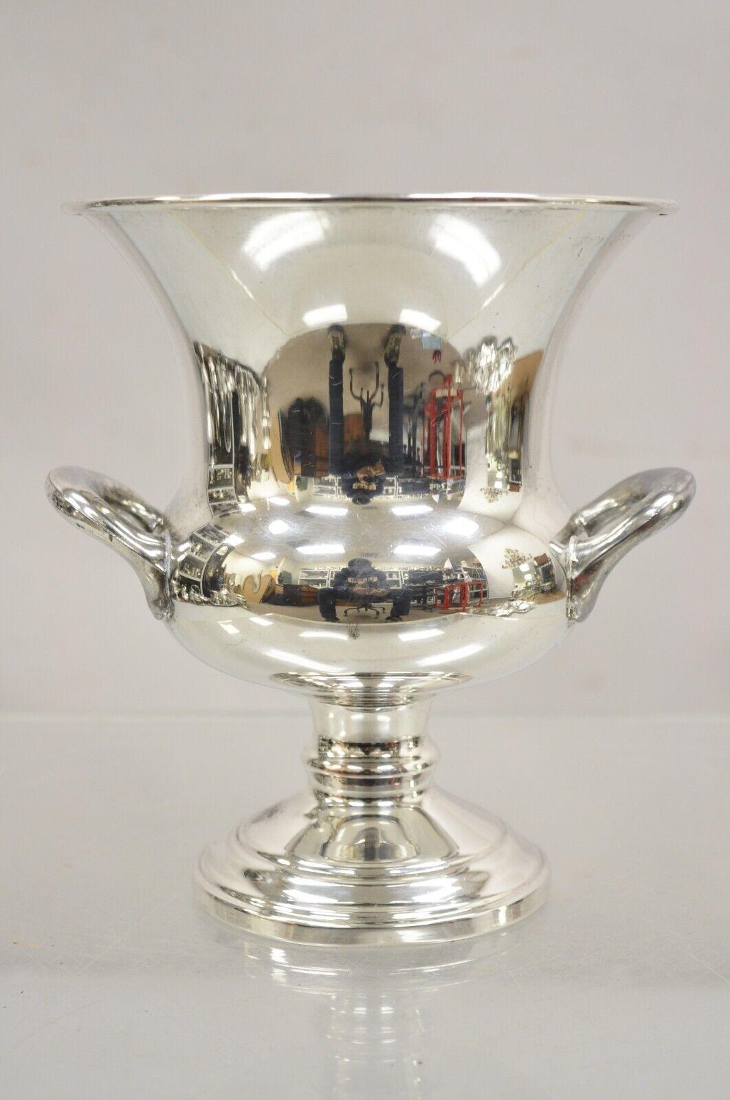 Vtg F.B. Rogers Empire Style Silver Plated Small Trophy Cup Champagne Ice Bucket For Sale 1