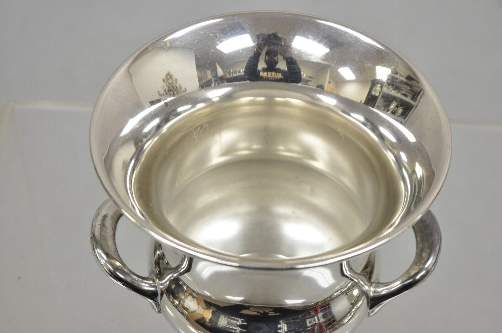 Vtg F.B. Rogers Empire Style Silver Plated Small Trophy Cup Champagne Ice Bucket For Sale 2