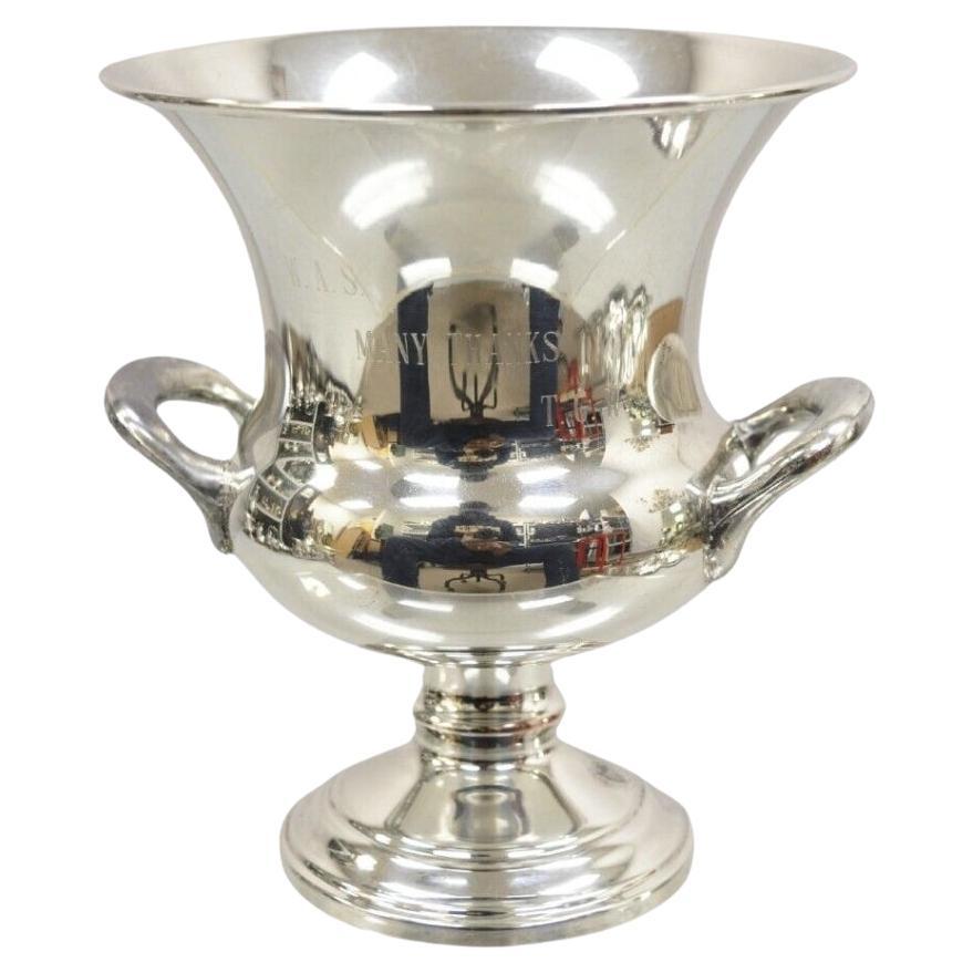 Vtg F.B. A. B. Rogers, petit trophée plaqué argent, seau à glace à champagne de style Empire en vente