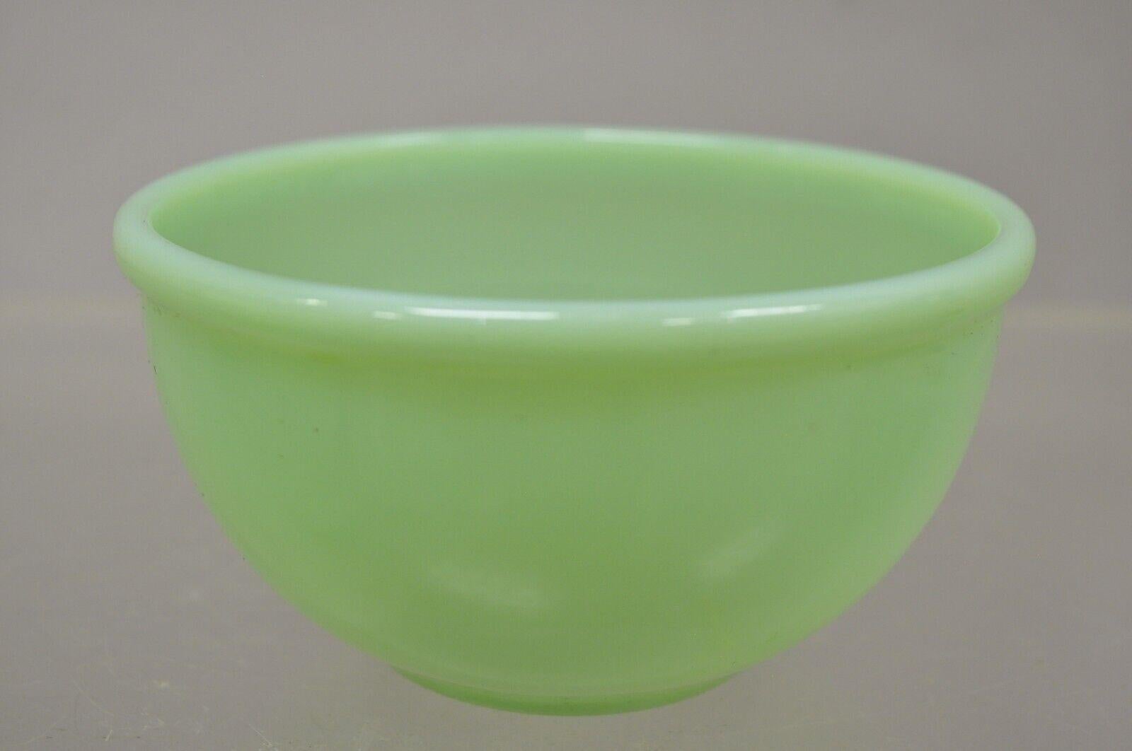 Vtg Fire King Jadeite Green 13 Oven Ware Round Cereal Chili Soup Bowl, 2 Pcs 2
