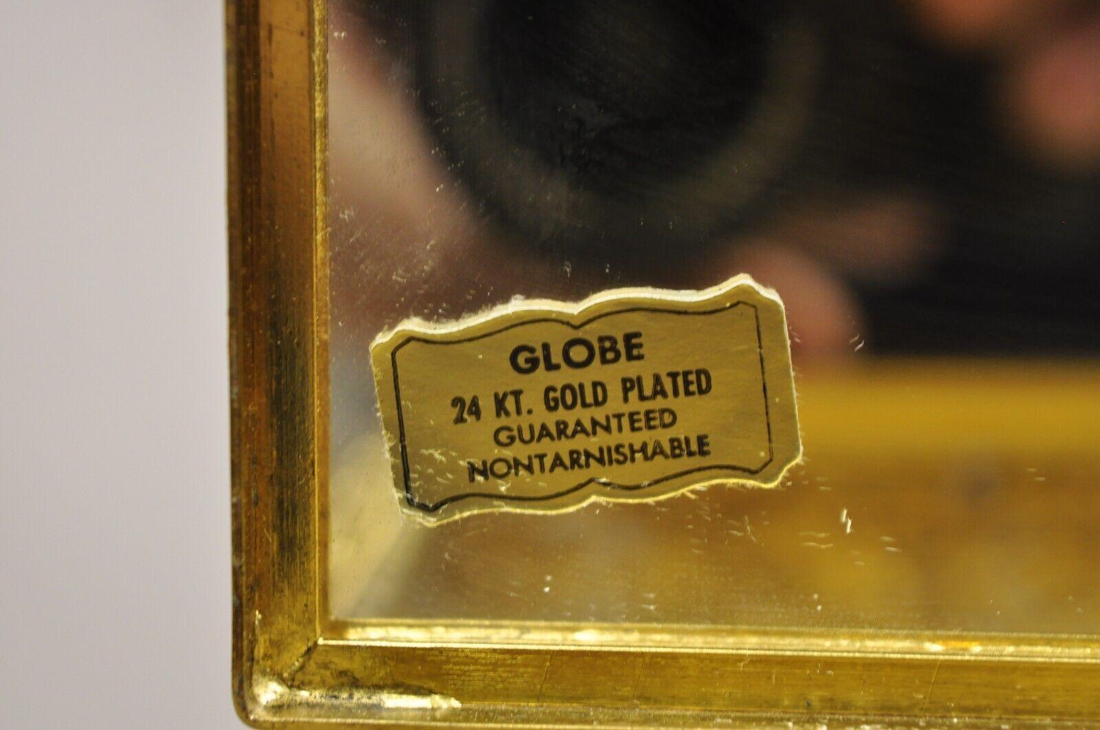 Filigrane Vtg französische Waschtischschmuckkästchen aus Gold im Hollywood-Regency-Stil von Globe im Angebot 4