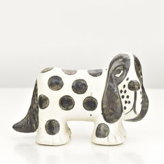 VTG Gustavsberg Sweden Art Pottery Kennel Spaniel Figurine Design Lisa Larson
