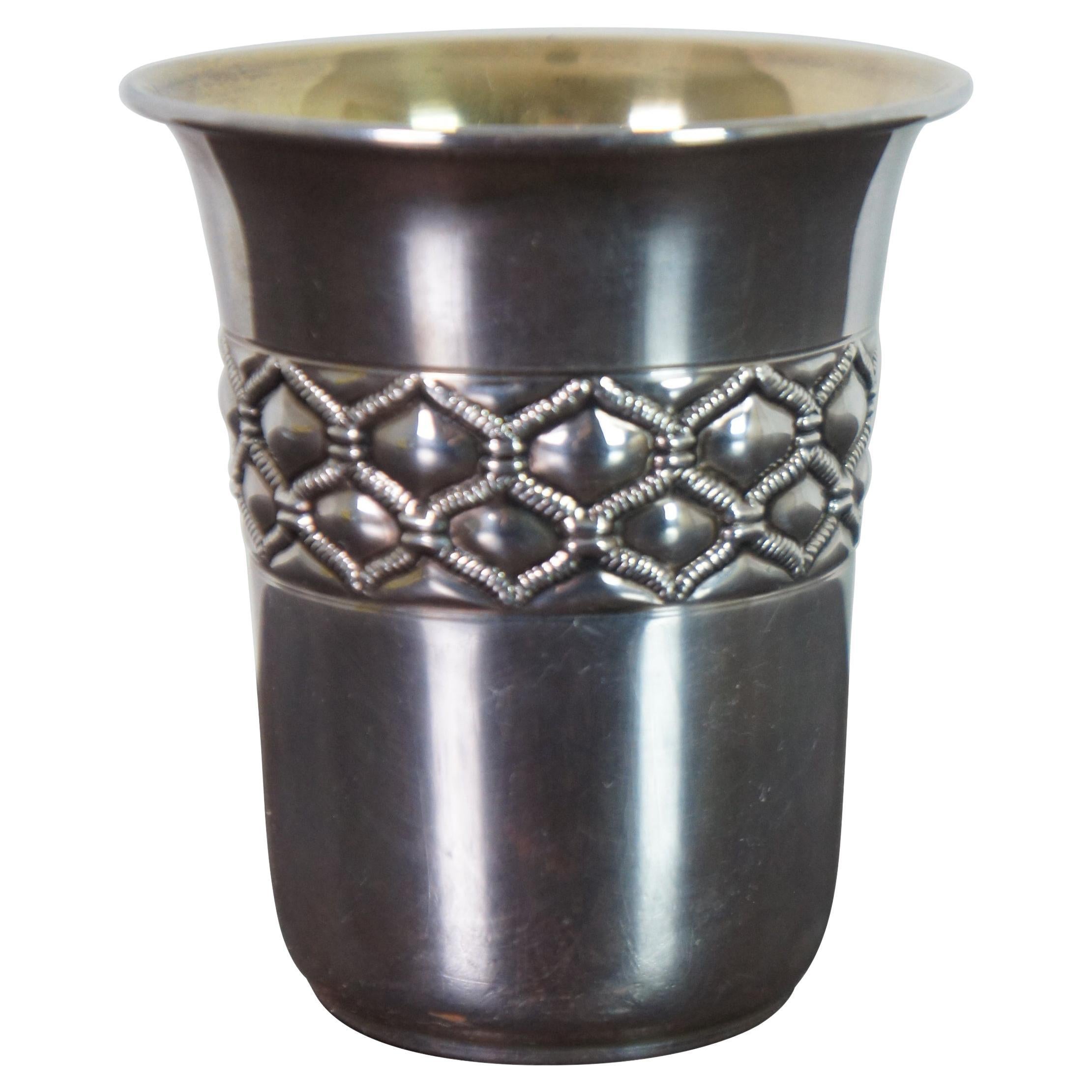 Sterling Silver Kiddush Cup Becher, 20th Century at 1stDibs