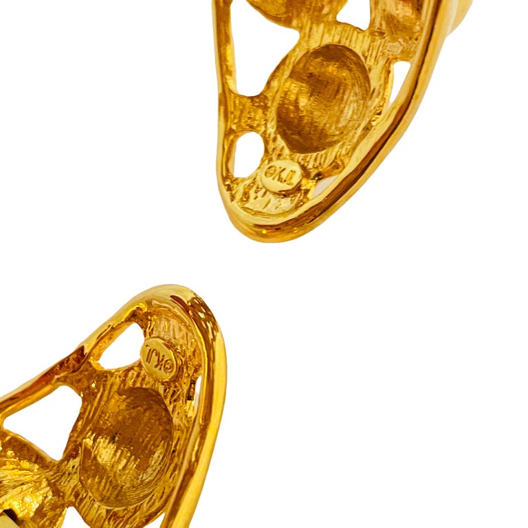 Kenneth Jay Lane Issa Gold Matte Cuff