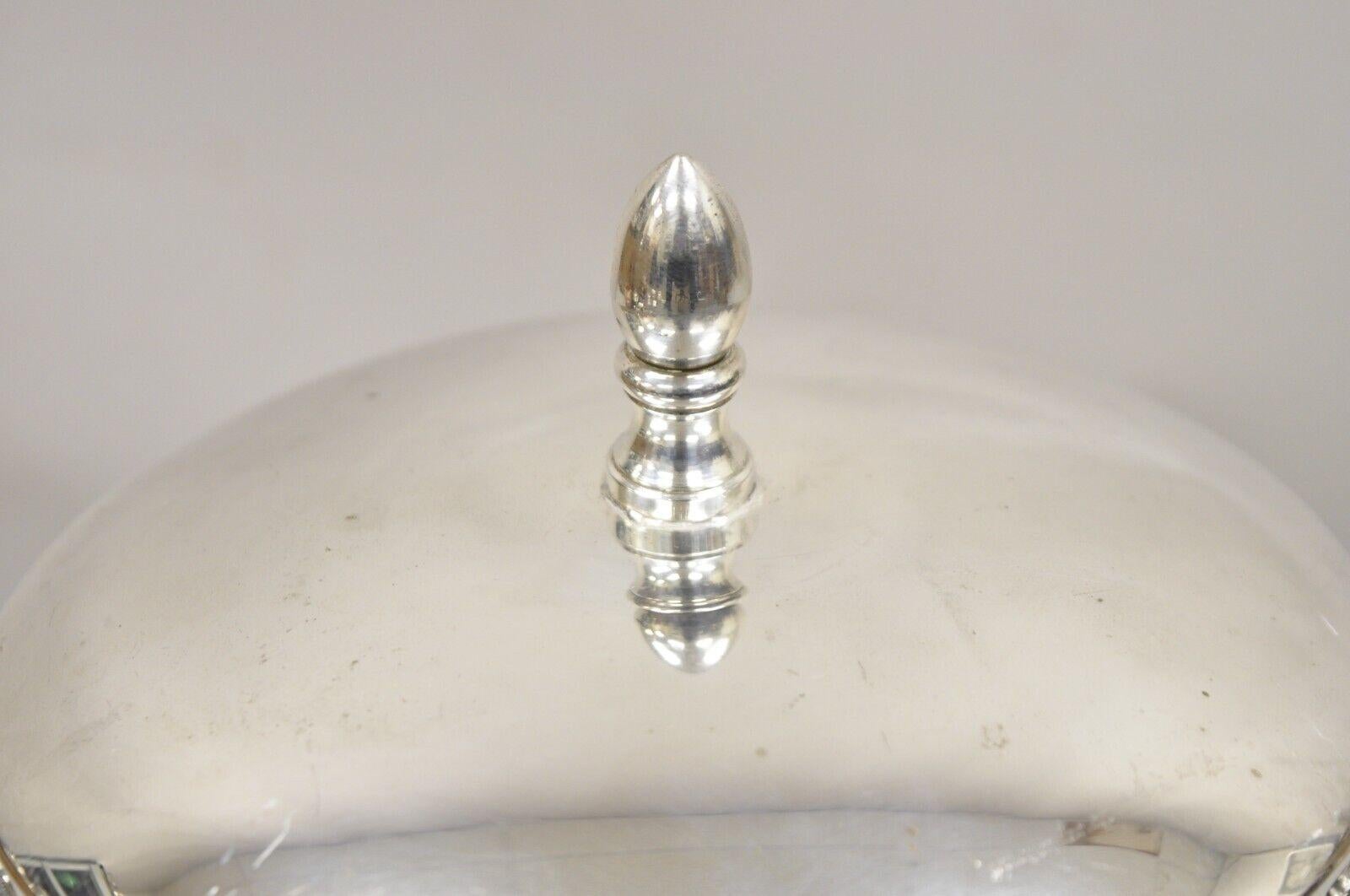 Vtg Knight Silver Smith's Silber auf Kupfer Deckel Eiskübel mit Aluminiumfutter (Moderne) im Angebot