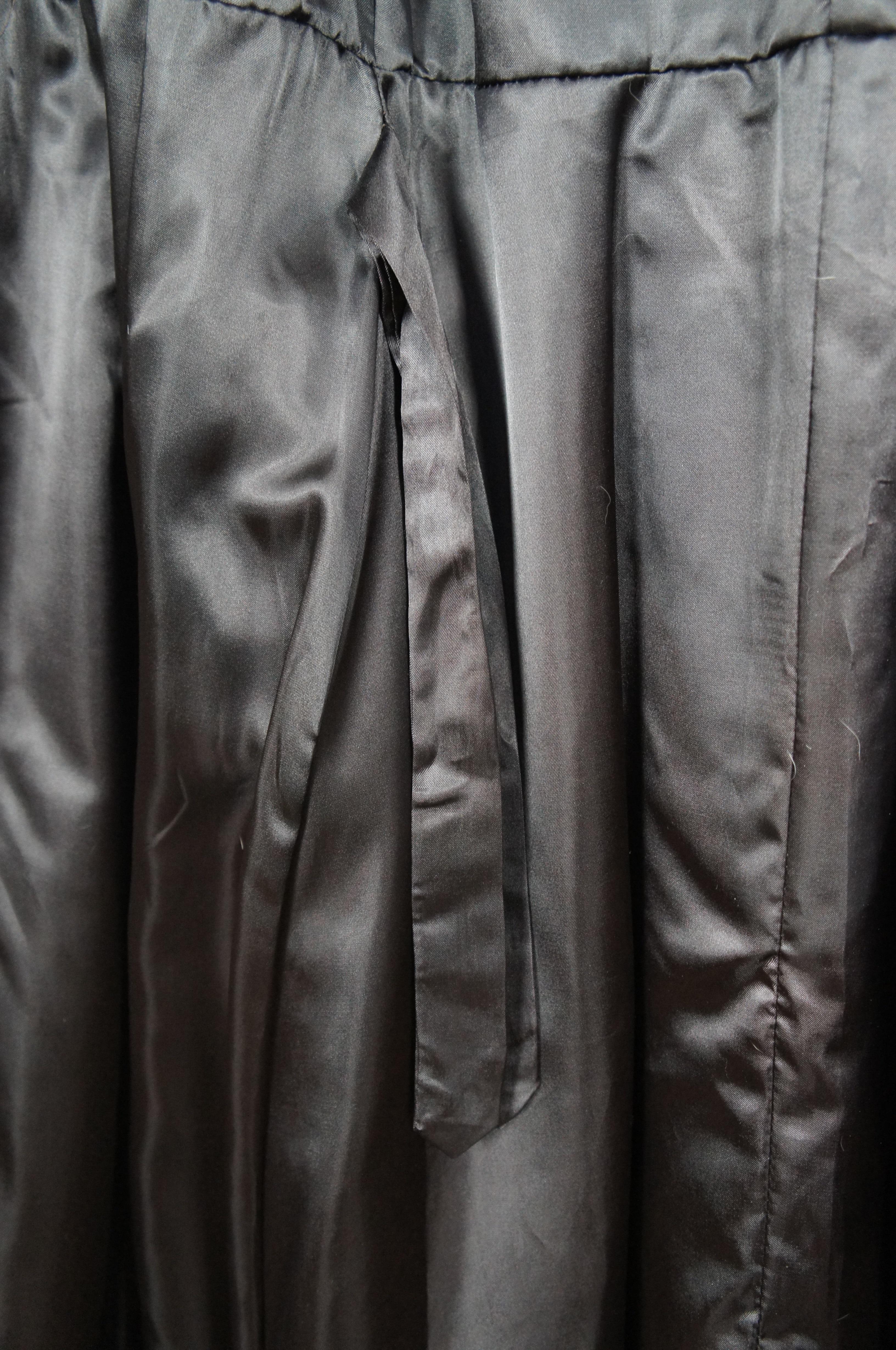 Vtg Korean Full Length Brown & White Angus Cowhide Fur Coat Womens Jacket For Sale 3