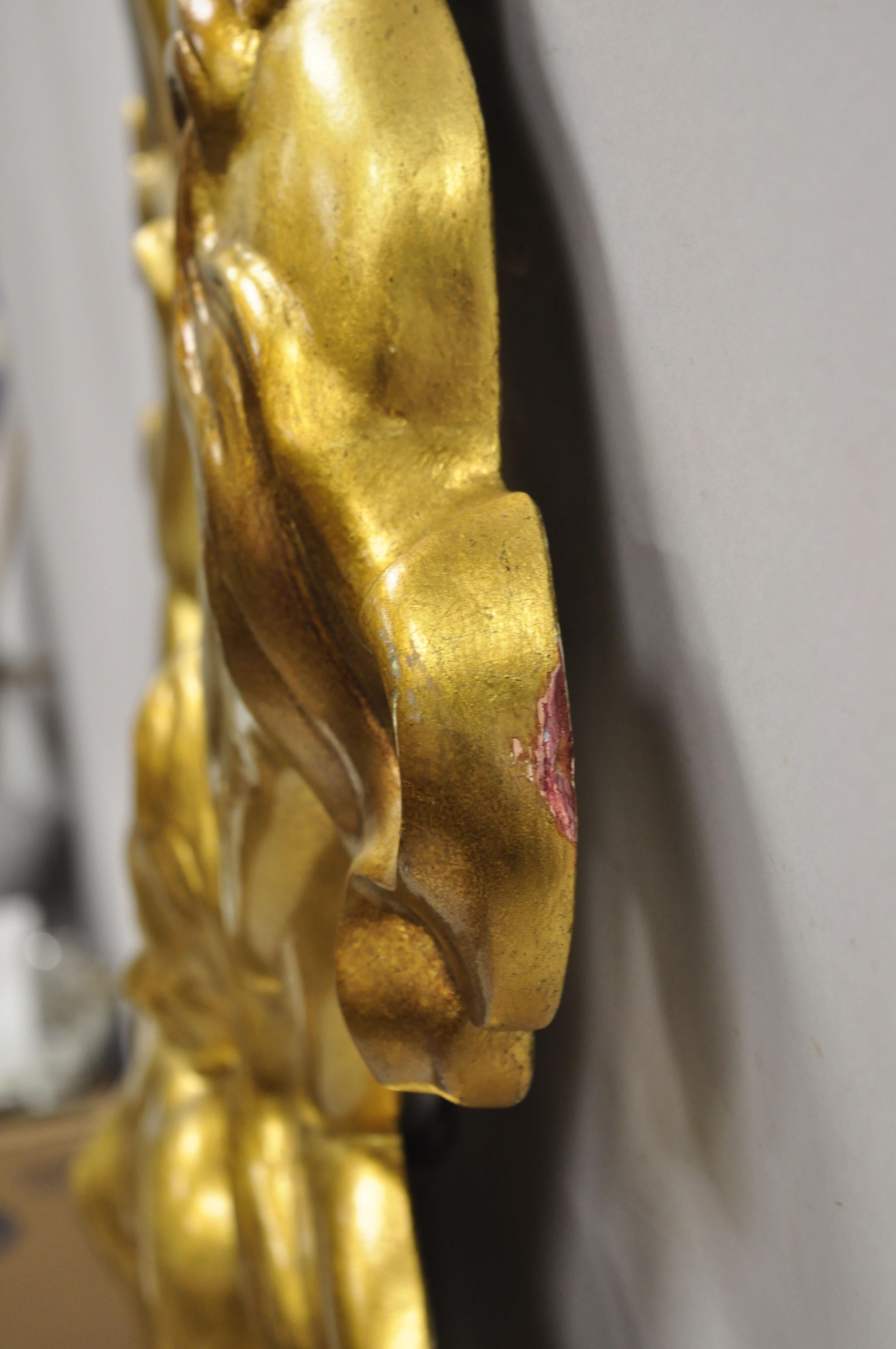 Vtg Large Gypsy Gold Art Deco Fiberglass Figural Sculpture Rockefeller Center 4