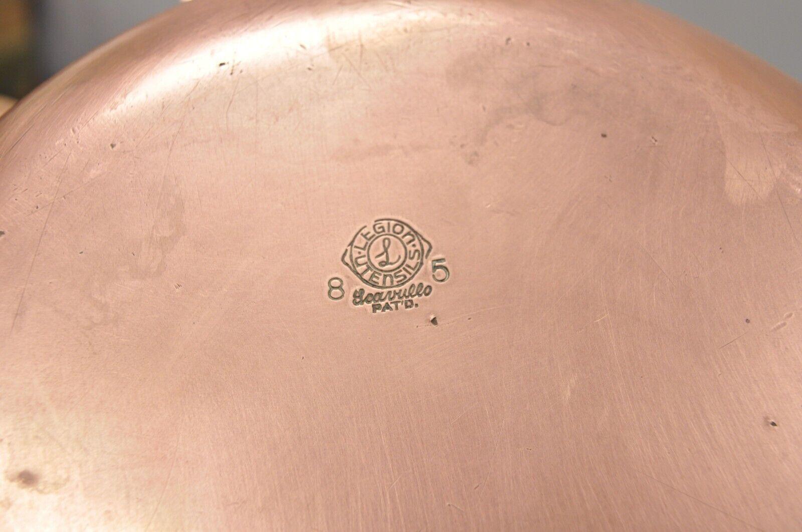 Vtg Legion Utensils Copper & Brass Oval Chafing Dish Warming Tray Serving Pan 1